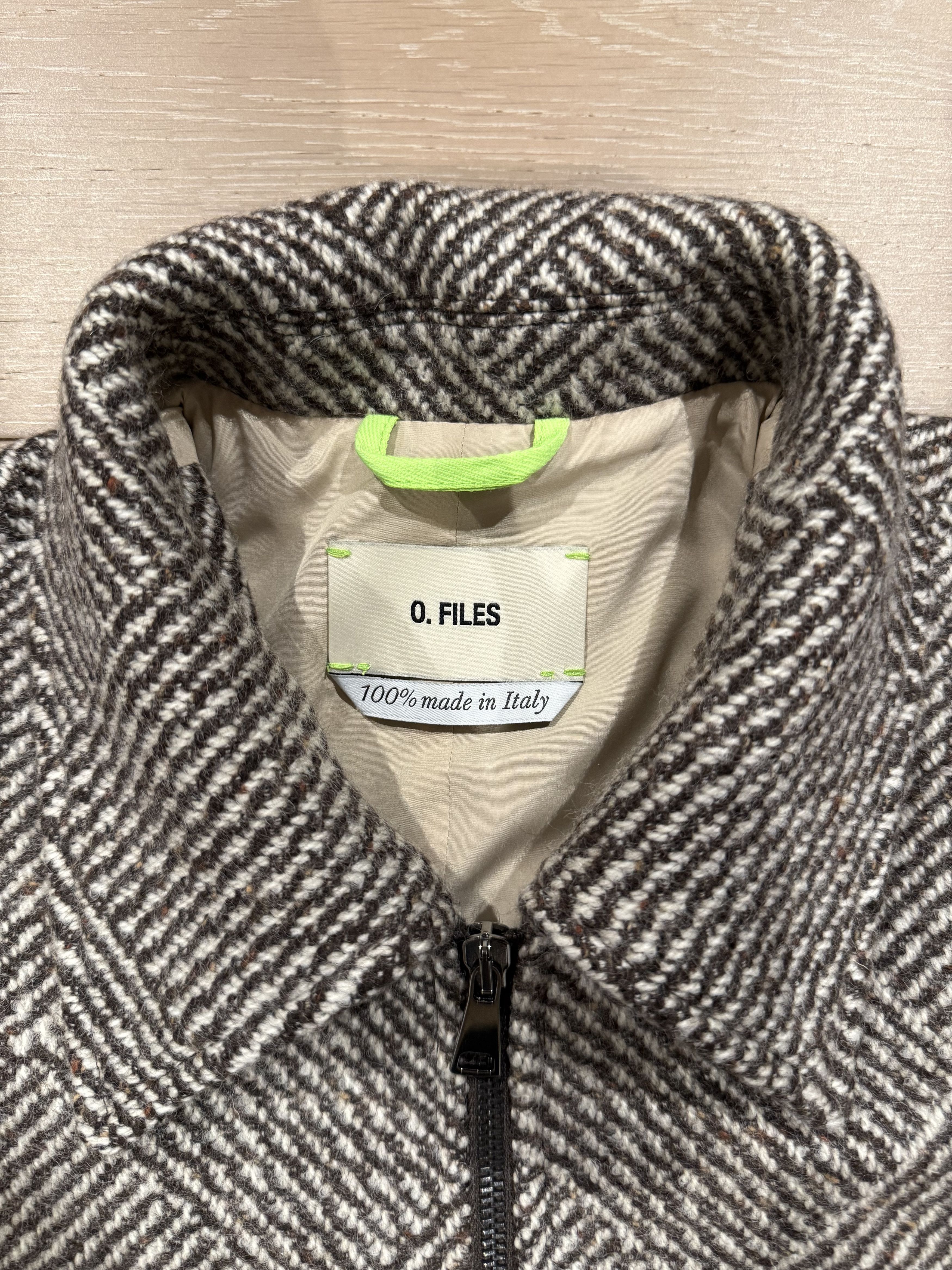 Ojardorf 💚 O. FILES Chess Wool Jacket in Mocha/Cream Medium NEW Size US M / EU 48-50 / 2 - 18 Thumbnail