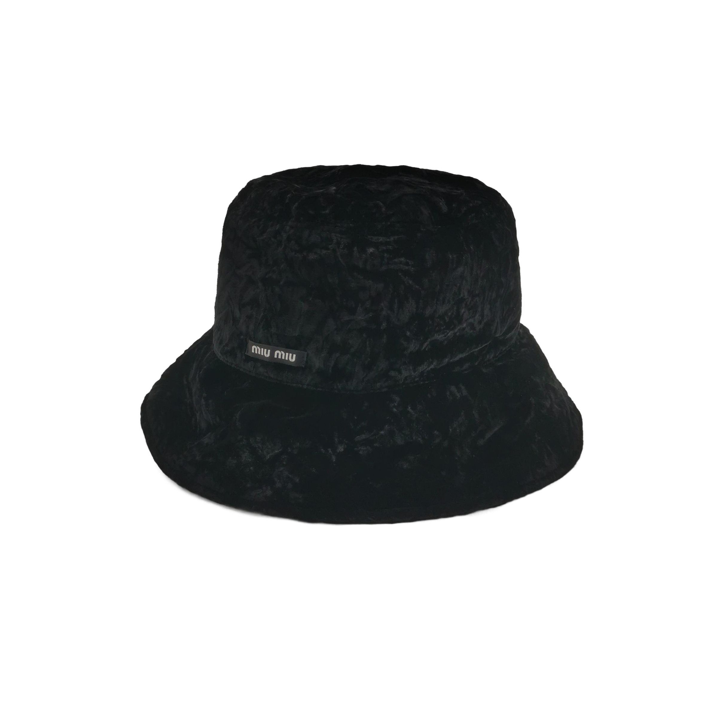 Miu Miu Miu Miu Velvet Bucket Hat Size M Size ONE SIZE - 1 Thumbnail