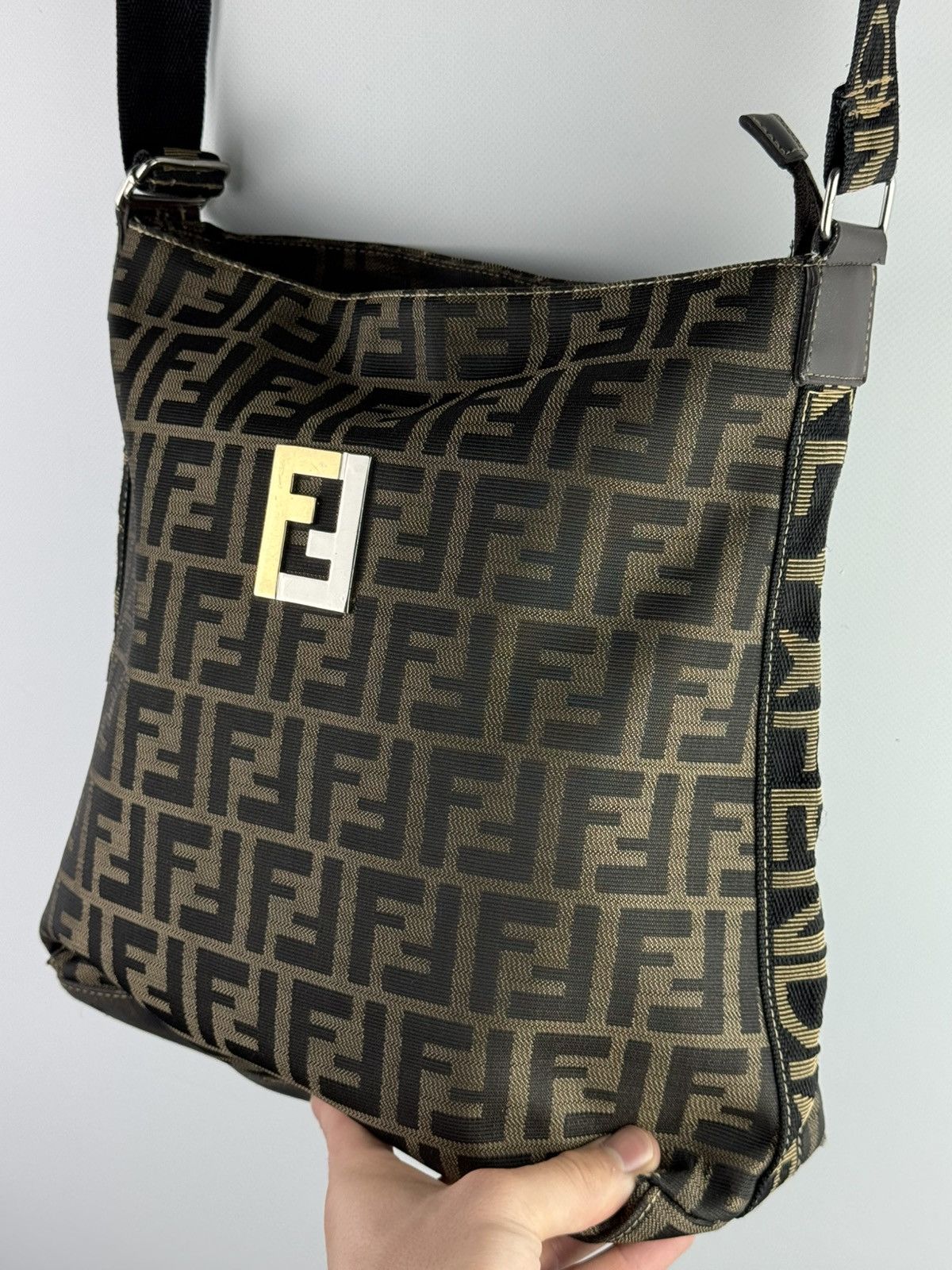 Fendi Vintage FENDI Zucca FF Monogram Brown Shoulder Bag Size ONE SIZE - 3 Thumbnail