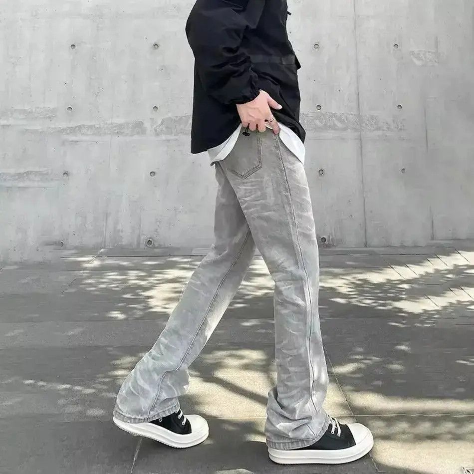Japanese Brand Avant garde fashion washed damage flared jeans pants Size US 28 / EU 44 - 2 Thumbnail