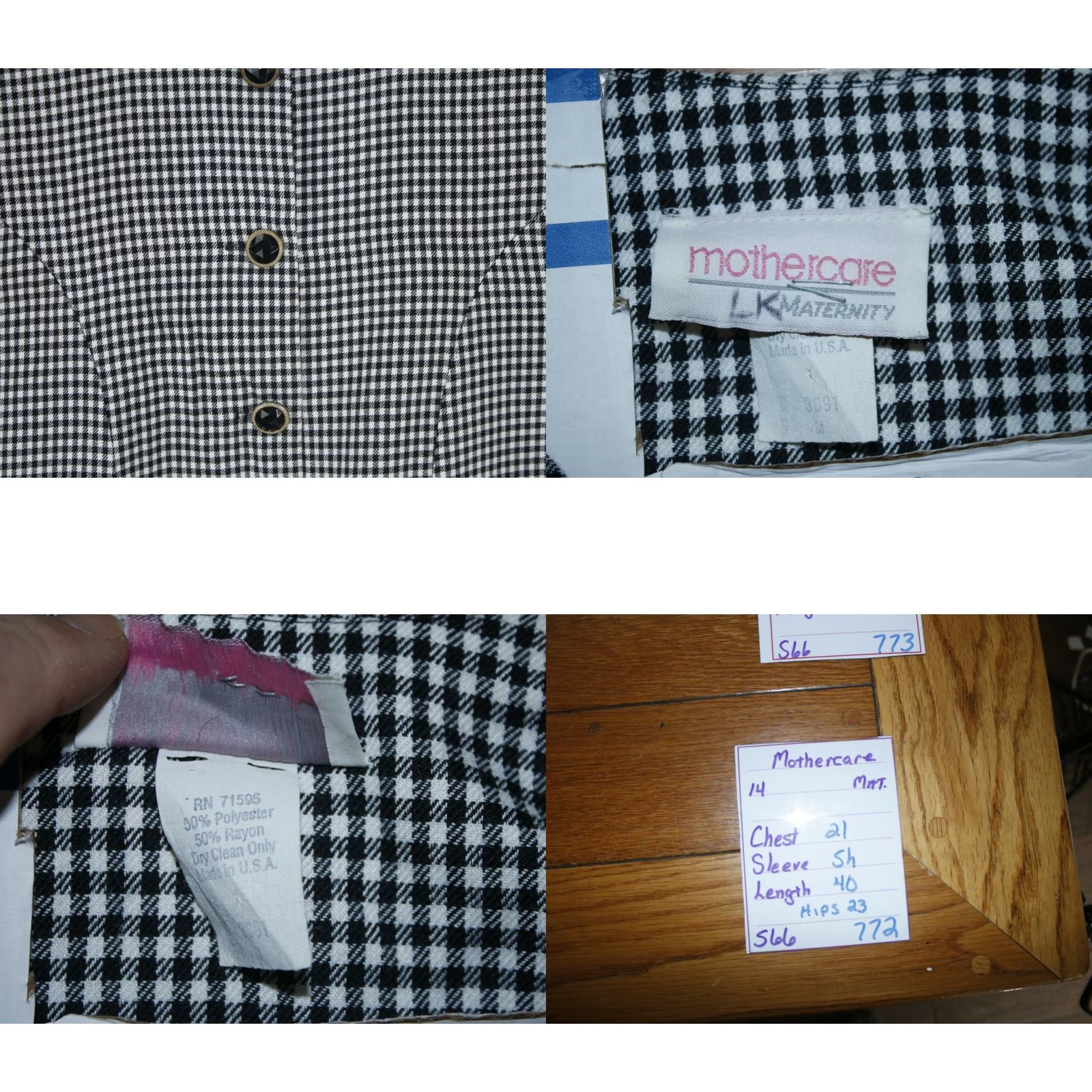 Vintage Mothercare Maternity Dress Womens Ruffle Hem Plaid Black Mini Shirt Size 14 Size XL / US 12-14 / IT 48-50 - 8 Thumbnail