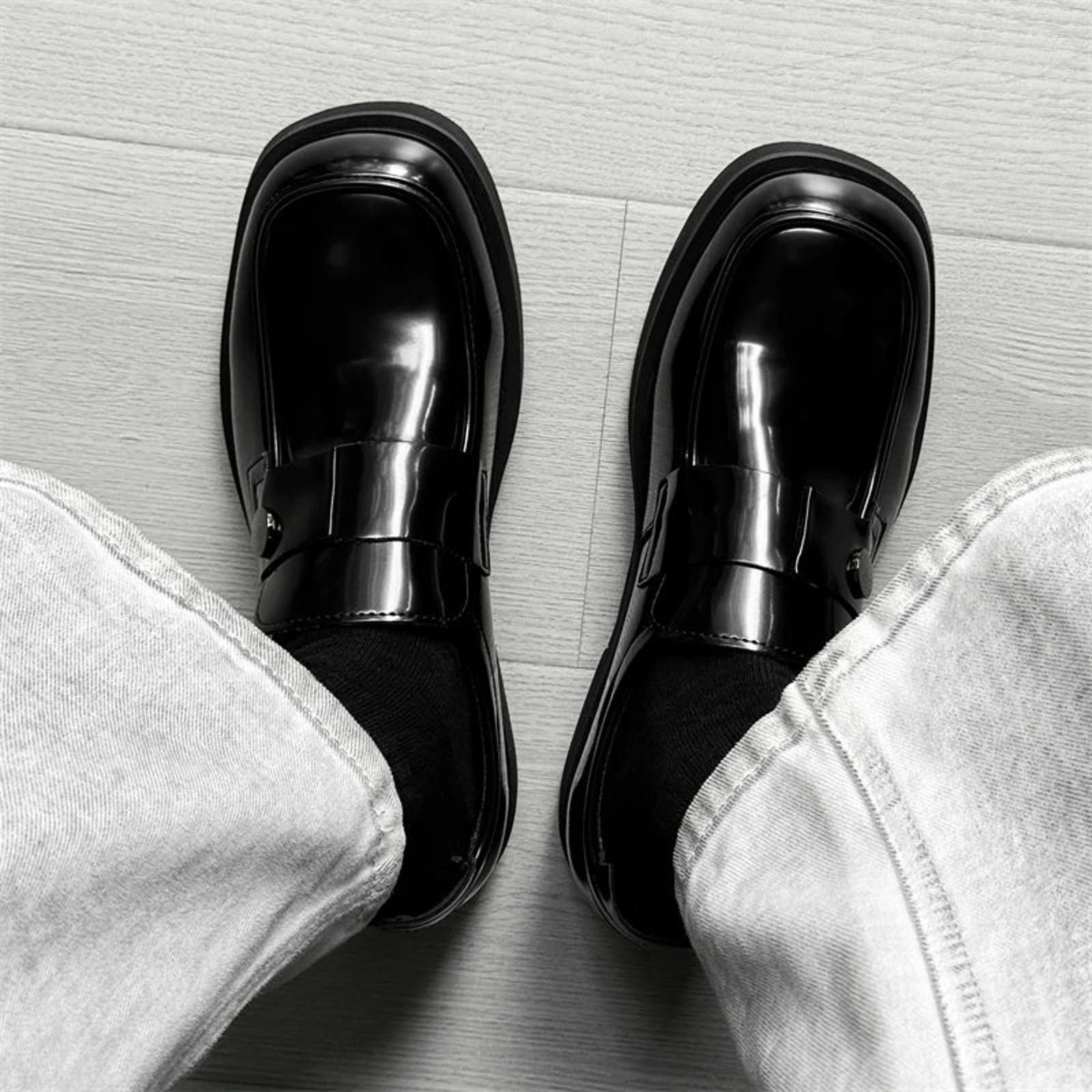 Leather Patent Box Toe Loafers Size US 11 / EU 44 - 10 Thumbnail