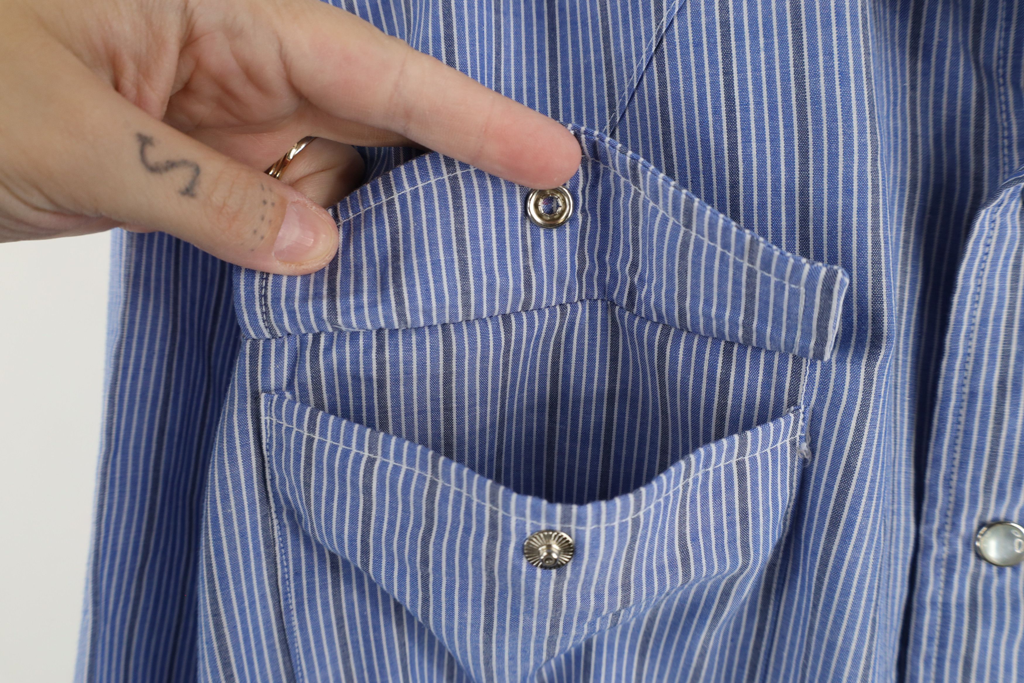 Vintage Vintage 90s Streetwear Striped Western Snap Button Shirt Size US XXL / EU 58 / 5 - 6 Thumbnail