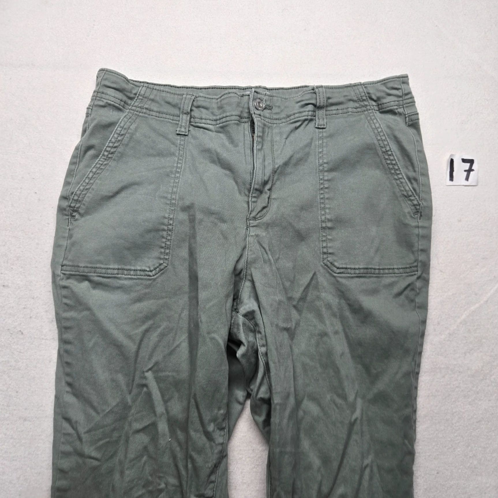 Vintage Wonderfly Pants Adult Women's Size 14P Green Cargo Baggy Solid Polyester Womens Size 36" / US 14 / IT 50 - 2 Thumbnail