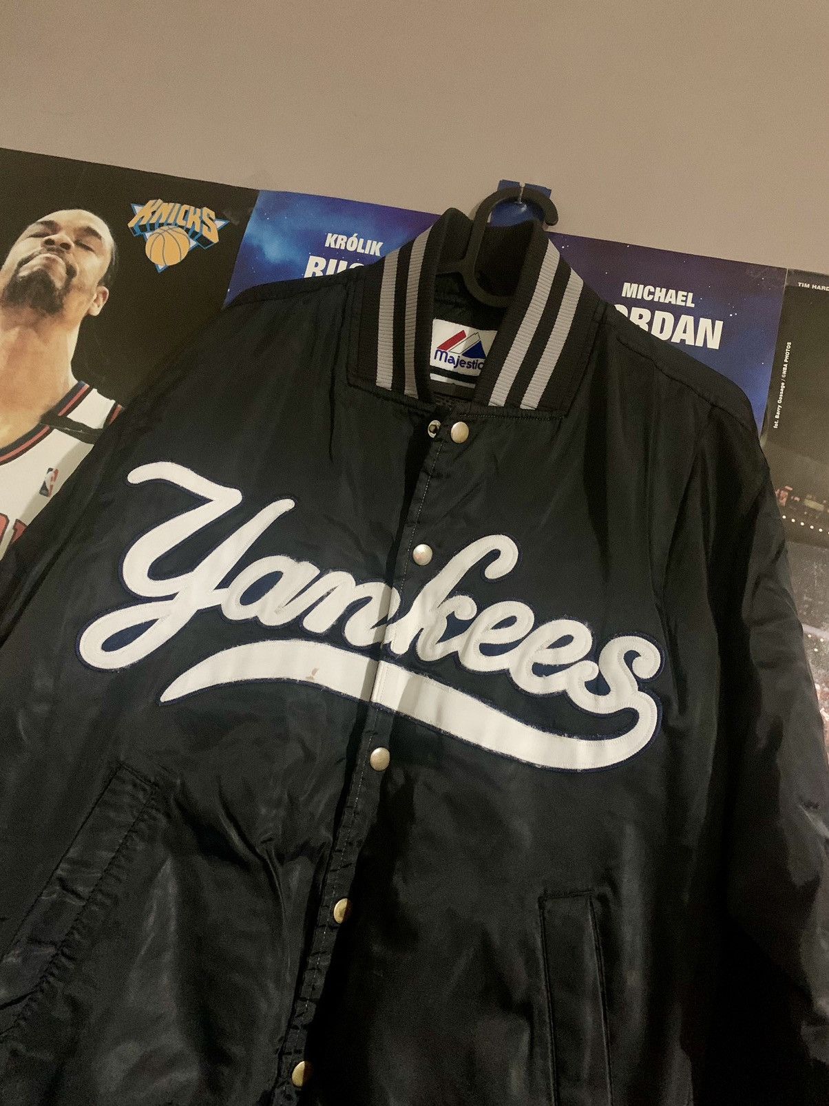 MLB × Majestic × New York Yankees 90s Vintage Majestic MLB New York Yankees Bomber Jacket Size US S / EU 44-46 / 1 - 2 Thumbnail