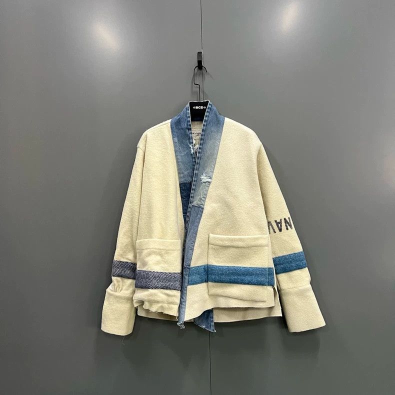 Greg Lauren greg lauren Wool cotton blend contrasting jacket 2506-Nexta Size US XL / EU 56 / 4 - 1 Thumbnail