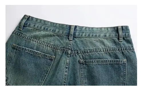 Japanese Brand nezawa x Kamon Washed Green Relaxed Wide Leg Jeans Size US 32 / EU 48 - 5 Thumbnail