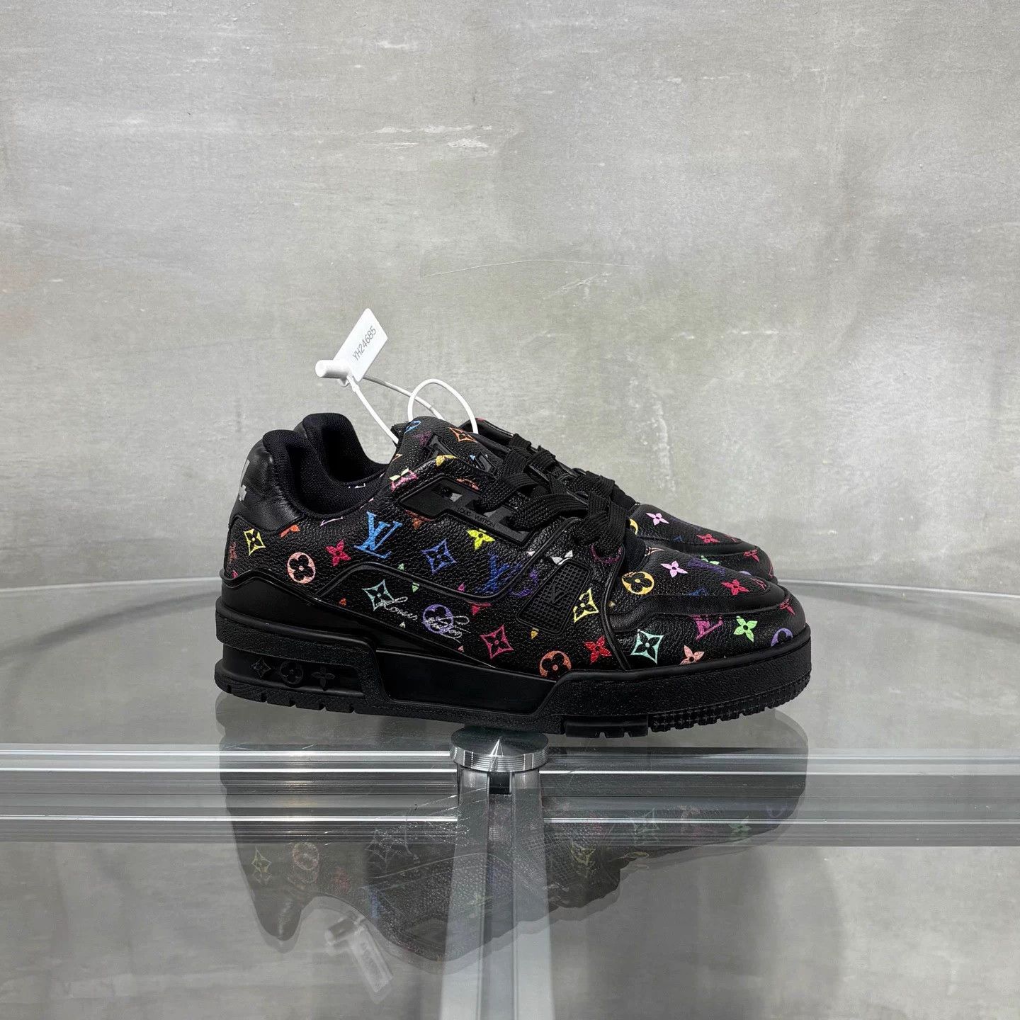 Louis Vuitton LV Trainer Murakami Black Tricolor UK2.5 36.5 Size US 5.5 / IT 35.5 - 4 Thumbnail