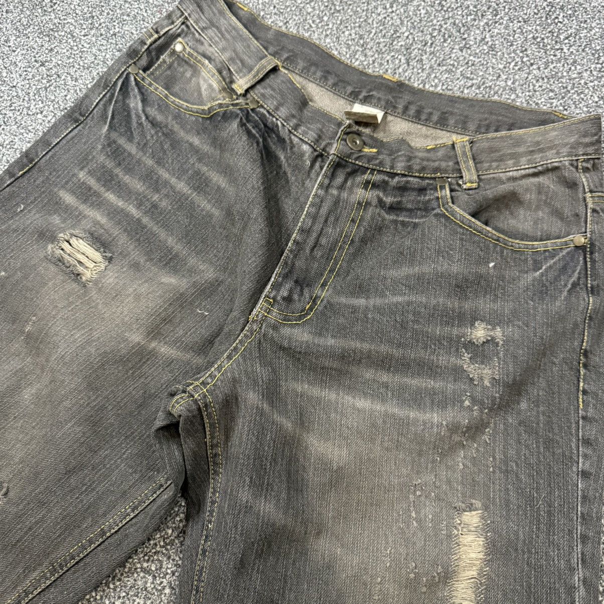 Japanese Brand 🔥🇯🇵 Vintage 90s Baggy Distressed Ill Pant Size US 34 / EU 50 - 3 Thumbnail