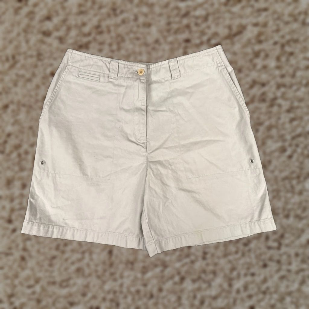 Ralph Lauren Lauren Ralph Lauren Shorts Women 8 Beige 100% Cotton Twill High Rise Hiking Outdoor Women Size 30" / US 8 / IT 44 - 1 Thumbnail