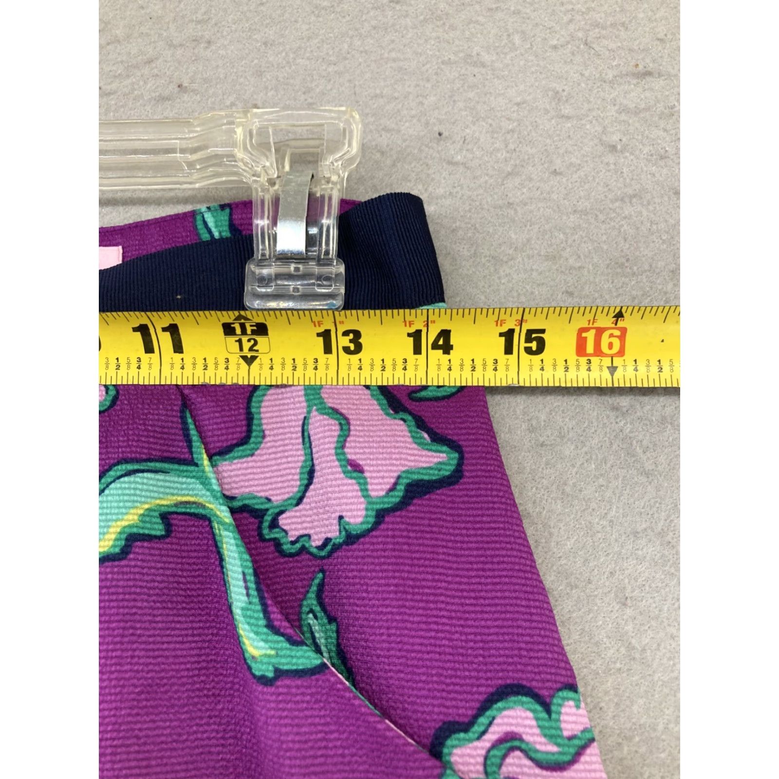 Lilly Pulitzer Lilly Pulitzer Women's Skirt 8 Short Flare Floral Cotton Beach Tropical Spring Summer Purple Elastic Waist Size 30" / US 8 / IT 44 - 2 Thumbnail