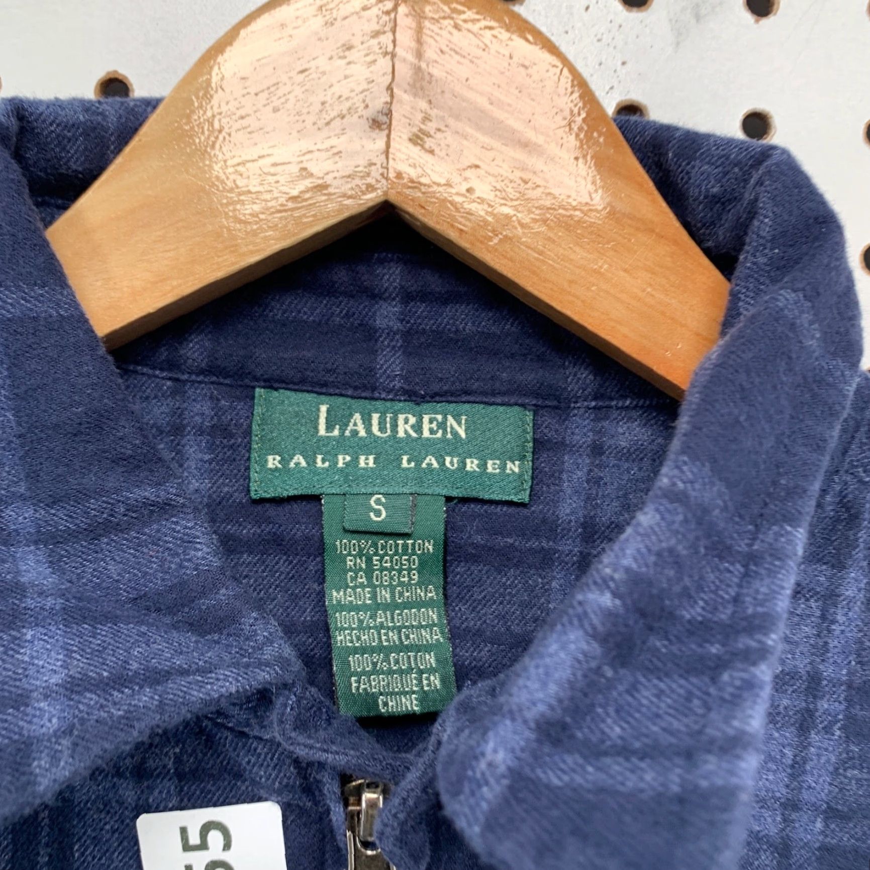 Ralph Lauren VINTAGE Lauren Ralph Lauren Zip Flannel Jacket Womens Small Blue Plaid 20x27 Jacket Womens Small Blue Plaid 20x27 Size S / US 4 / IT 40 - 3 Thumbnail