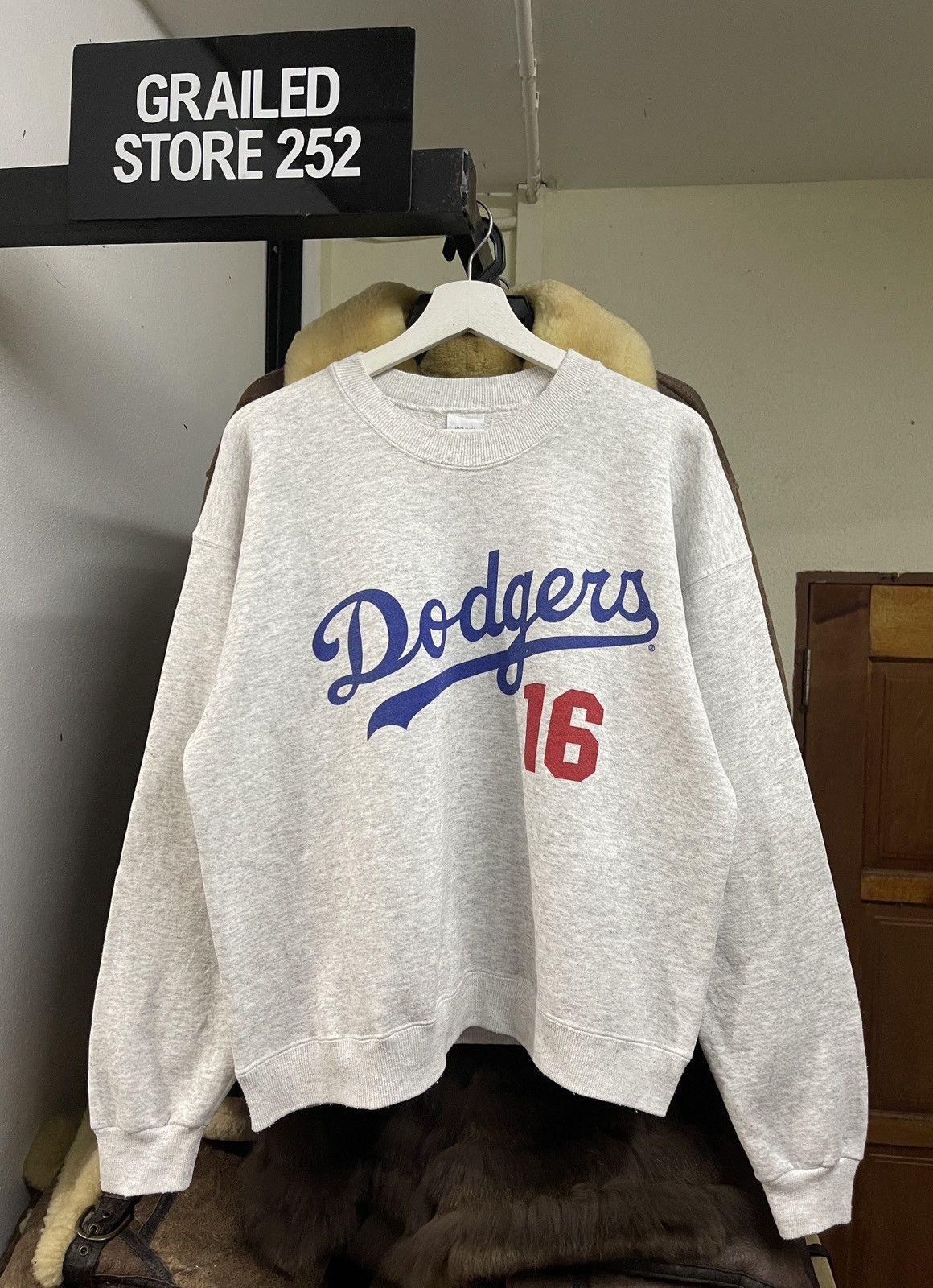 MLB 90s MLB Los Angeles Dodgers Crop Sweatshirt Size L / US 10 / IT 46 - 1 Thumbnail