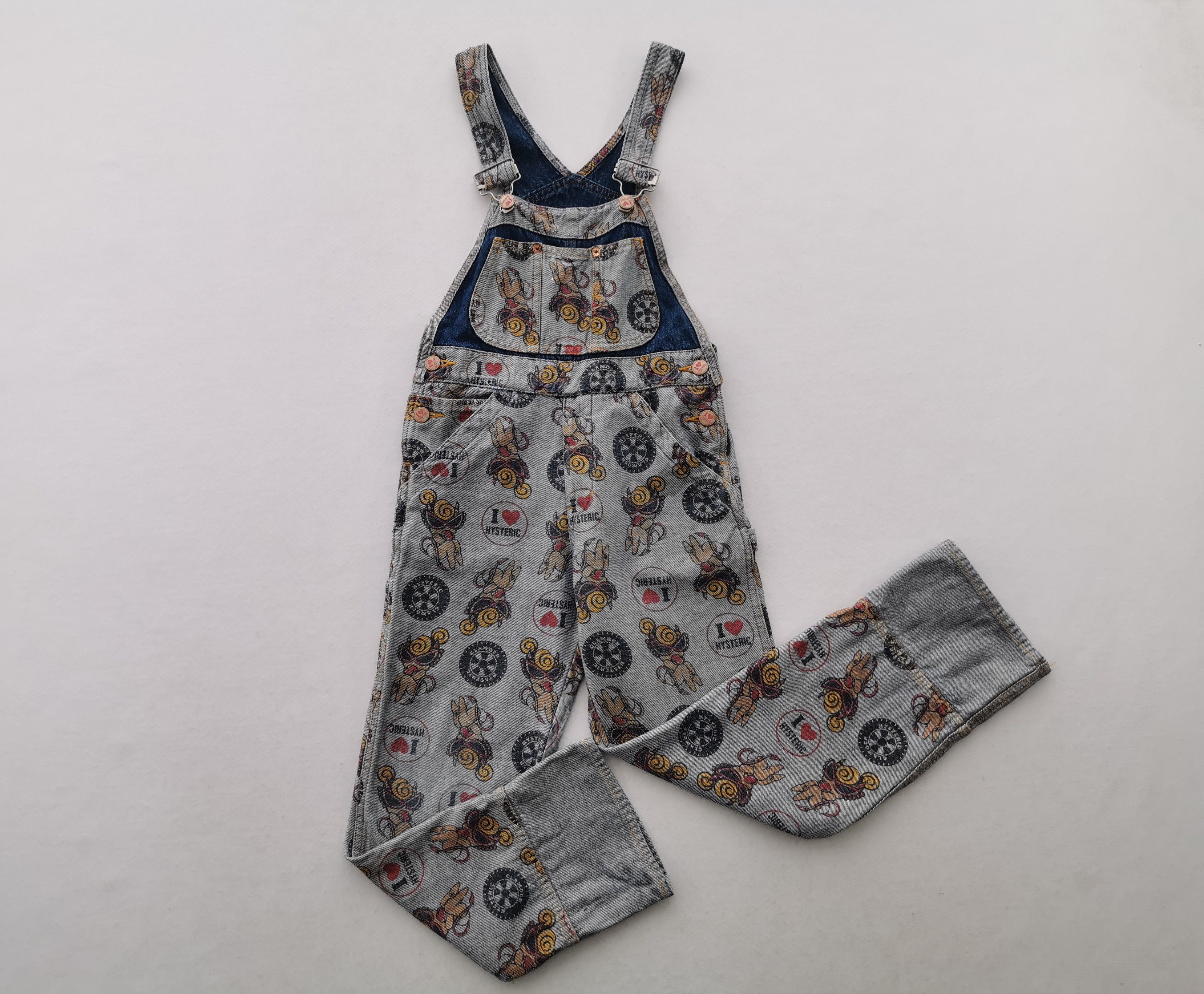image of Vintage 90's Hysteric Glamour Denim Overalls Size 26 in Blue, Men's