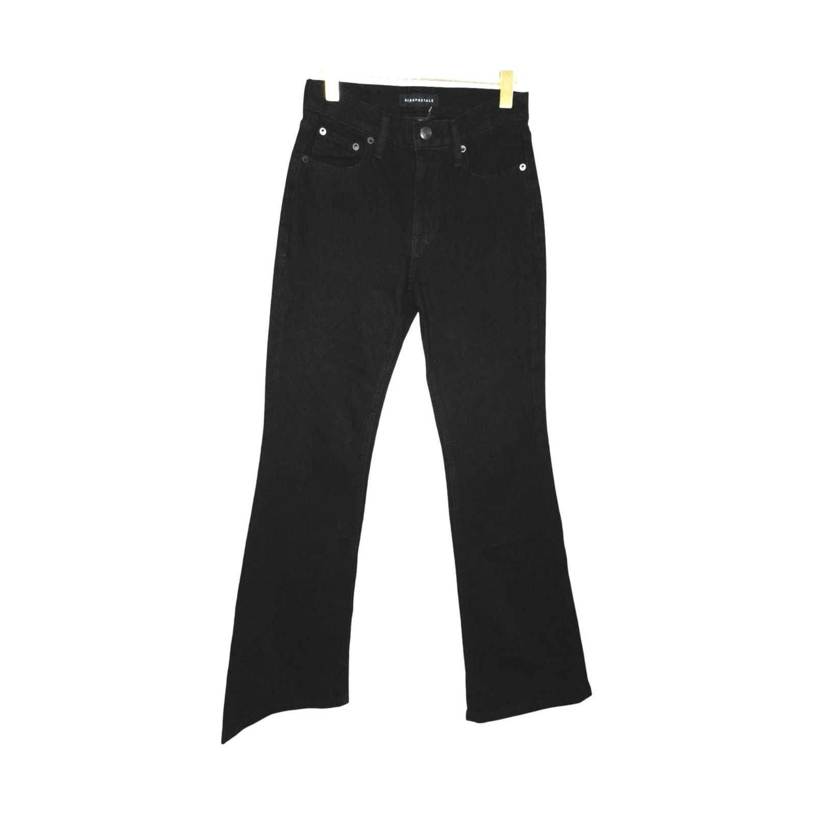 Aeropostale Aeropostale High Rise Black Flare Jeans Indie Y2K Goth 4R Size 27" / US 4 / IT 40 - 1 Thumbnail