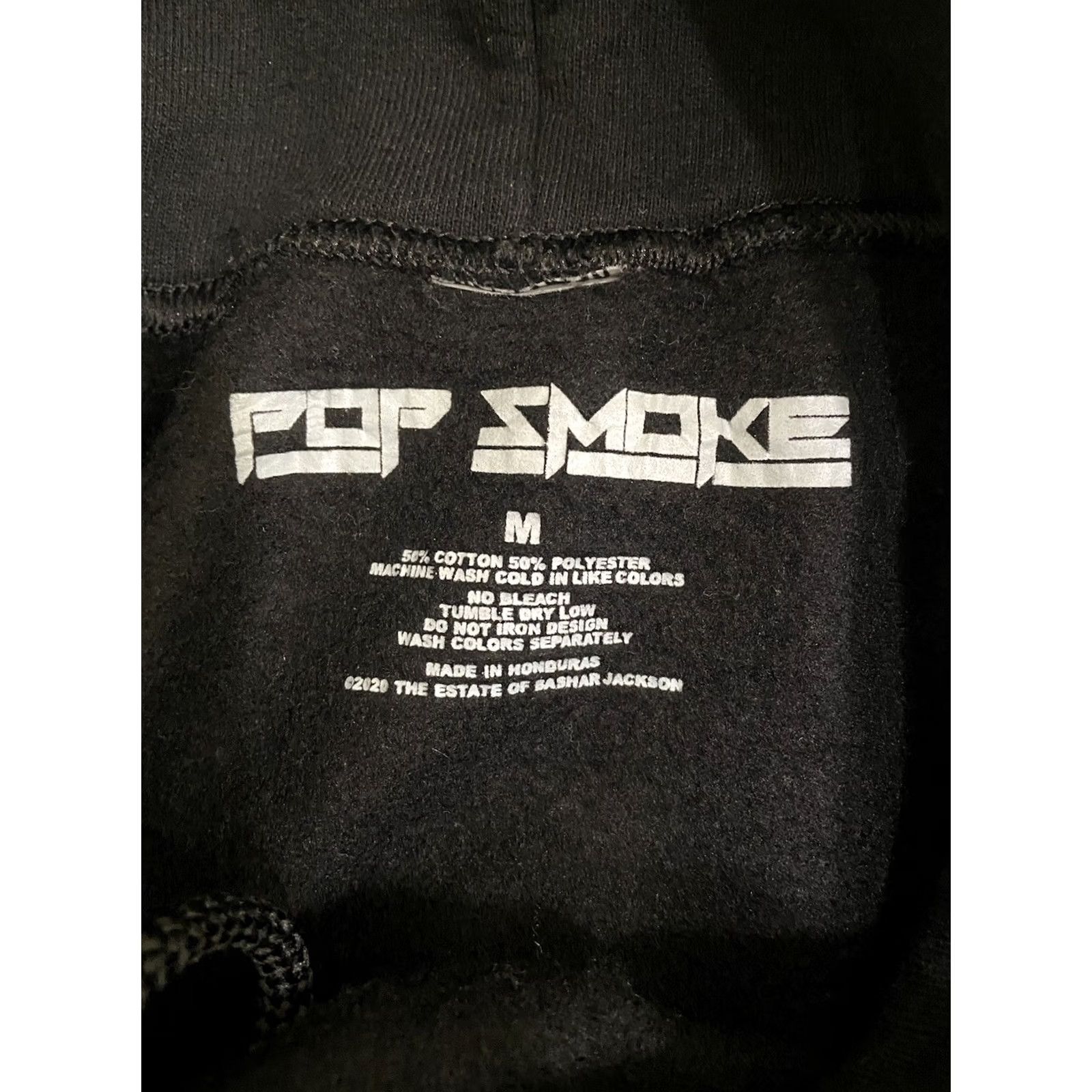 Vintage Pop Smoke Hoodie Medium M Hip Hop Black Pullover Hooded Sweatshirt Men Streetwear Rapper Size US M / EU 48-50 / 2 - 3 Thumbnail