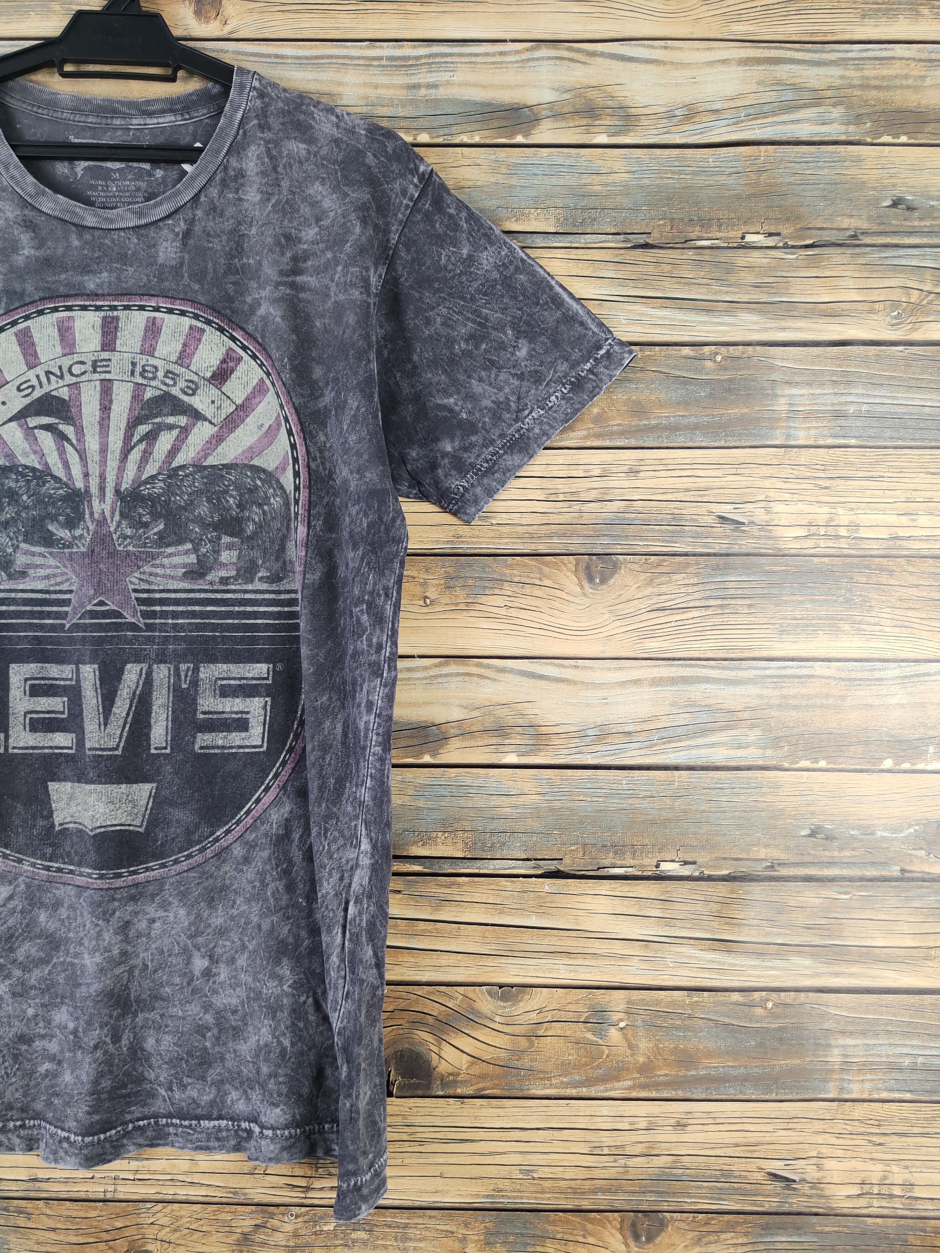 Levi's DL Levi's Black acid wash Short Sleeve T-shirt #1021 Size US M / EU 48-50 / 2 - 6 Thumbnail