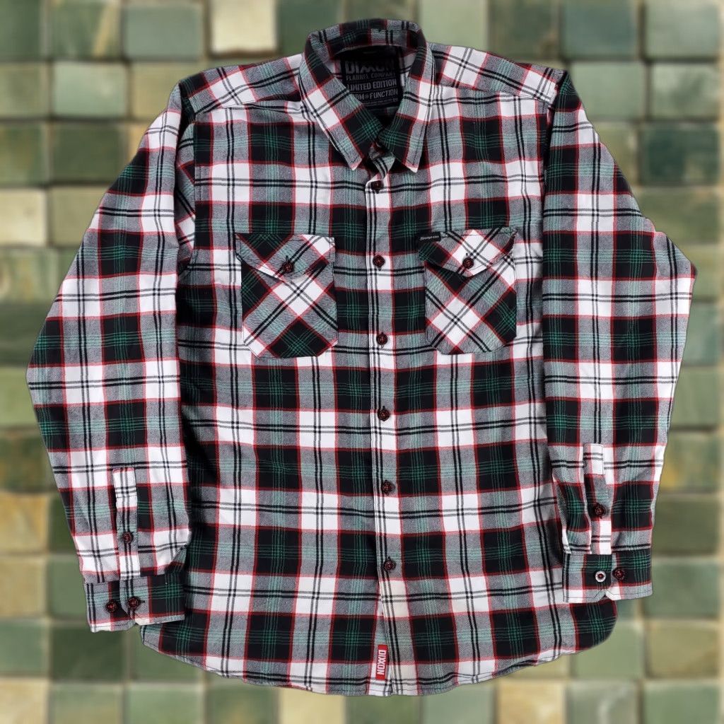 Vintage Dixxon Limited Edition Form and Function Snap On Plaid Green Red White Mens L Size US L / EU 52-54 / 3 - 1 Thumbnail