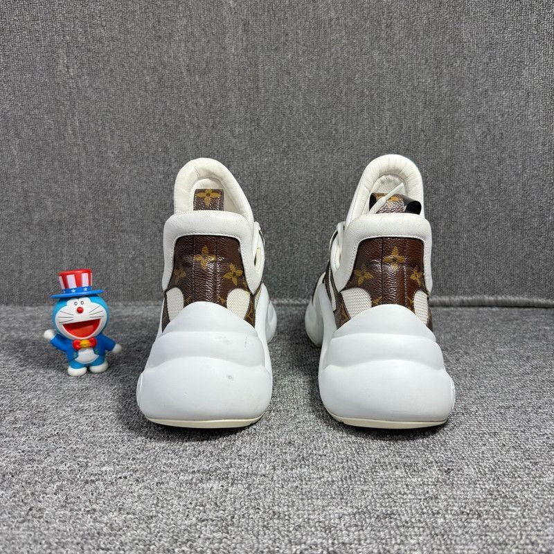 Louis Vuitton Louis Vuitton Brown and White Sports Sneakers - Size US 8.5 / IT 38.5 - 3 Thumbnail