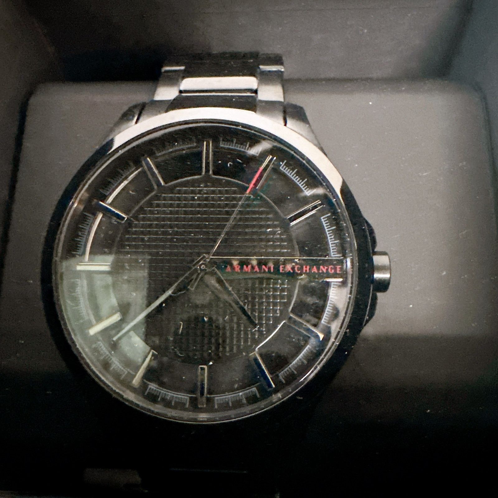 Emporio Armani Emporio Armani Black Stainless Steel Mens Watch AX2189 Size ONE SIZE - 1 Thumbnail