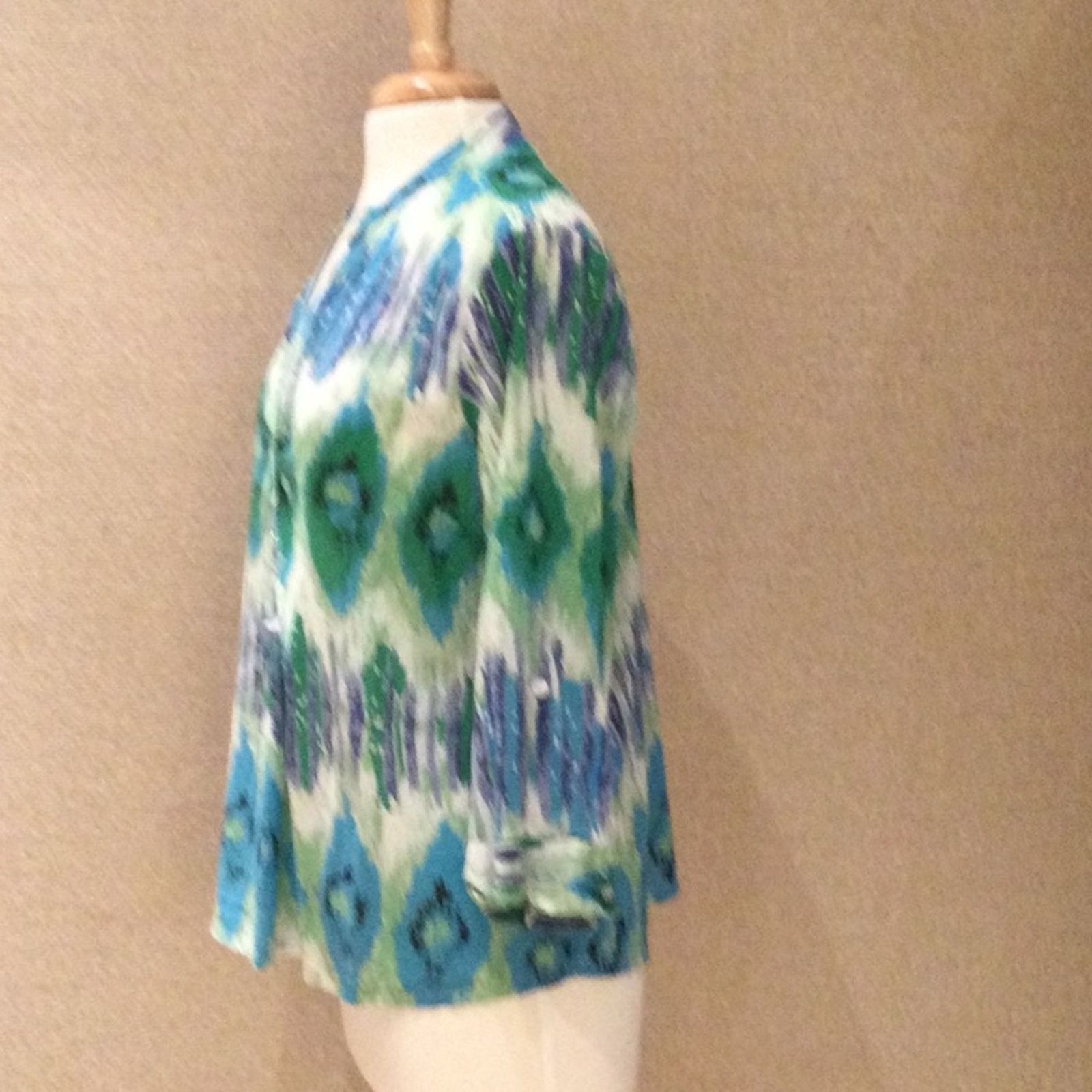 Other *Hannah Multicolored Rolltab Sleeve Button Front Tunic Large Size L / US 10 / IT 46 - 5 Thumbnail
