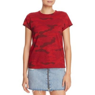 Rag & Bone Rag & Bone Camo Tee in Red Size XS Size XS / US 0-2 / IT 36-38 - 1 Thumbnail