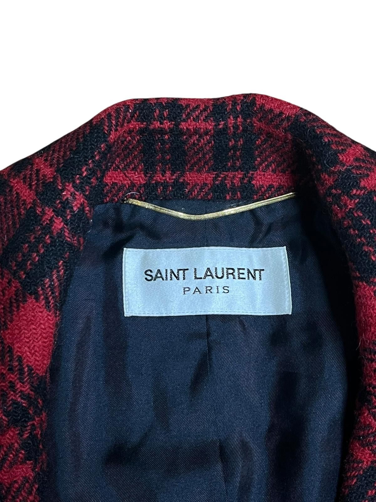 Saint Laurent Paris Saint Laurent FW14 wool Tartan Cropped Blazer Hedi Slimane Size M / US 6-8 / IT 42-44 - 6 Thumbnail