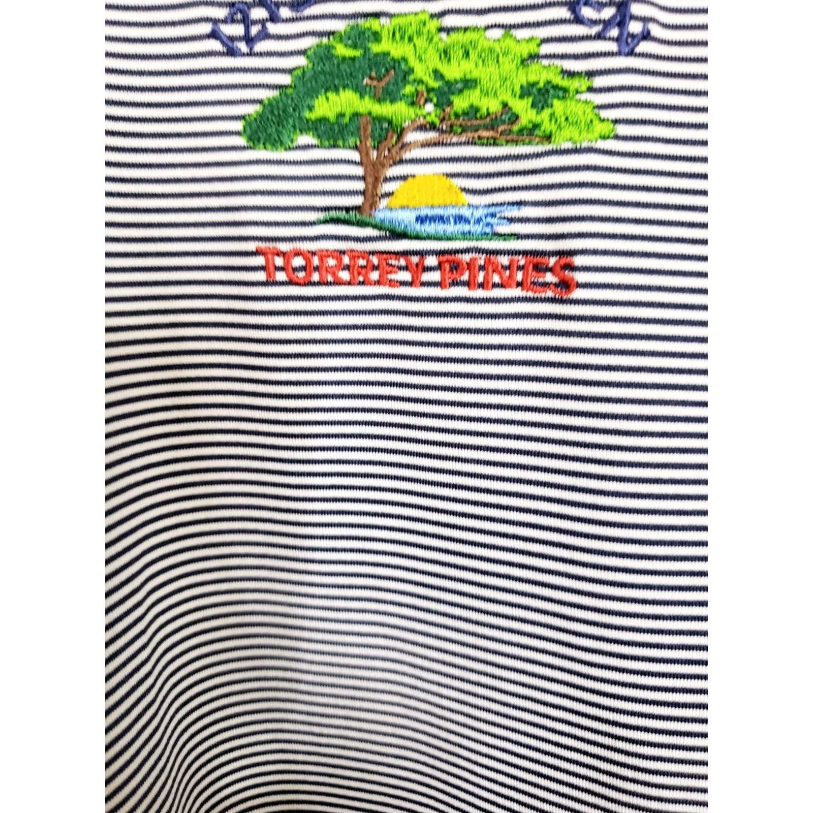 Vintage VINTAGE? No — Fairway & Greene Shirt Polo XL Blue Striped 121st US Open Golf Torrey Pines Mens XL Blue Striped Polo Shirt Size US XL / EU 56 / 4 - 6 Thumbnail