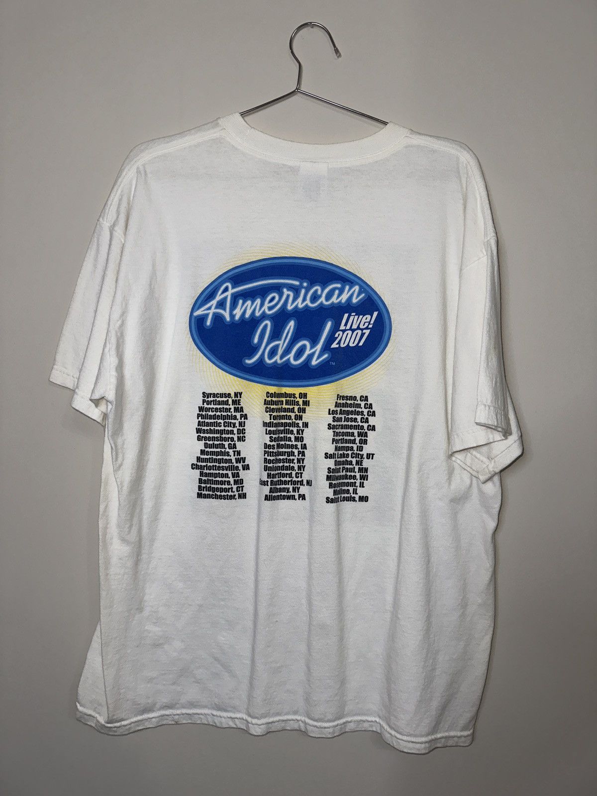 Vintage Vintage 2007 American Idol Tour Tee Size US XL / EU 56 / 4 - 3 Thumbnail