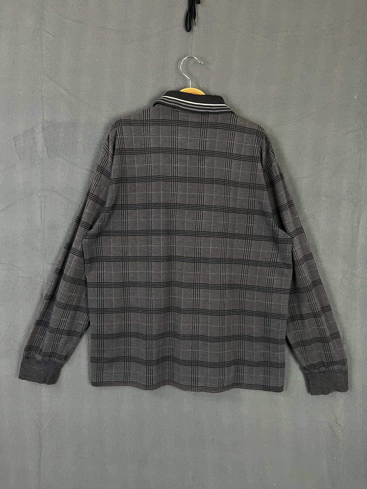 Designer × Japanese Brand × Kansai Yamamoto Sissy by Kansai Yamamoto Glen Plaid Polo Tee Long Sleeves Size US L / EU 52-54 / 3 - 2 Thumbnail
