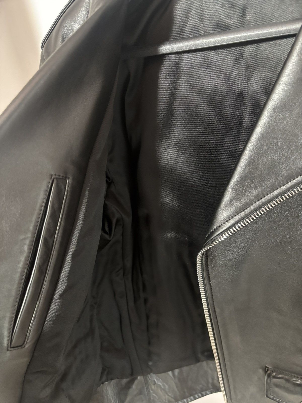 Saint Laurent Paris MOTORCYCLE JACKET IN PLUNGED LAMBSKIN Size 48 Size US M / EU 48-50 / 2 - 6 Thumbnail