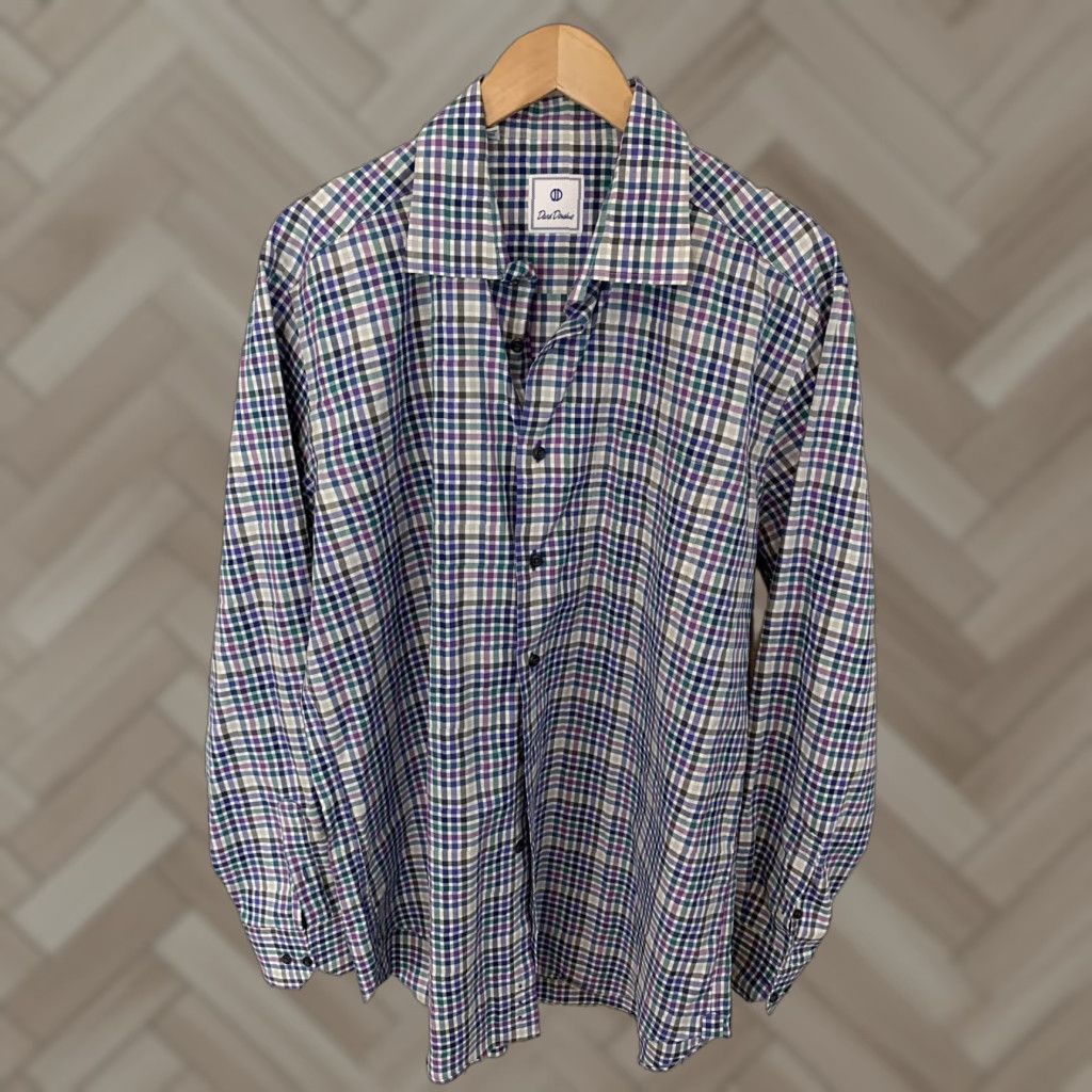David Donahue David Donahue Plaid 100% Cotton Button Front Shirt XL Men Multicolor Long Sleeve Button-Up Short Description: N/A Size US XL / EU 56 / 4 - 1 Thumbnail