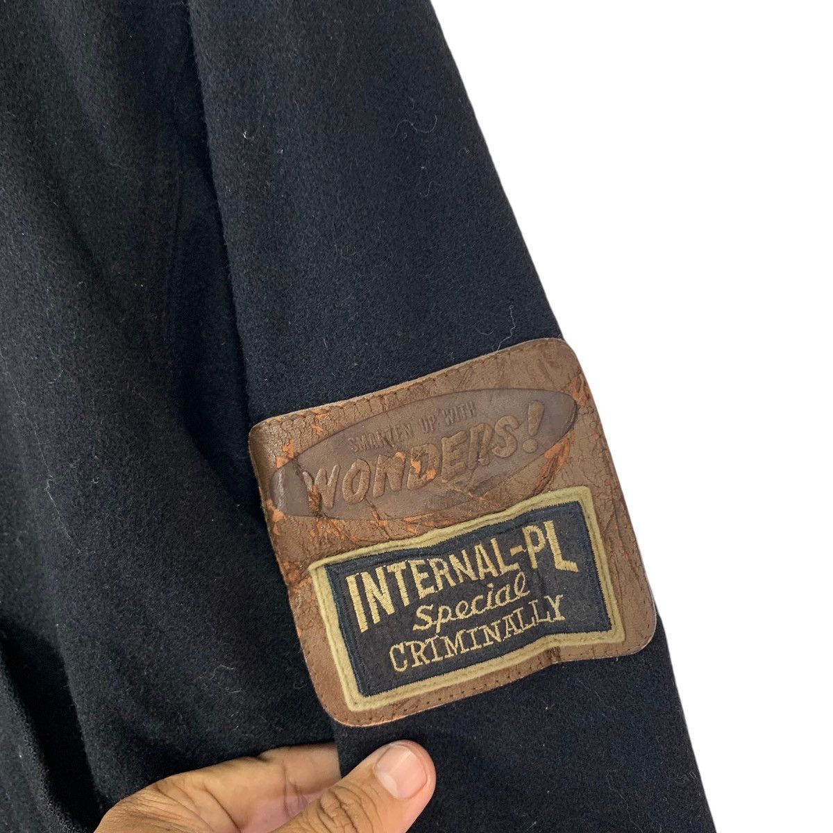 Issey Miyake × Vintage Vintage Leonte Independence Union Made Bomber Wool Jacket Size US M / EU 48-50 / 2 - 4 Thumbnail
