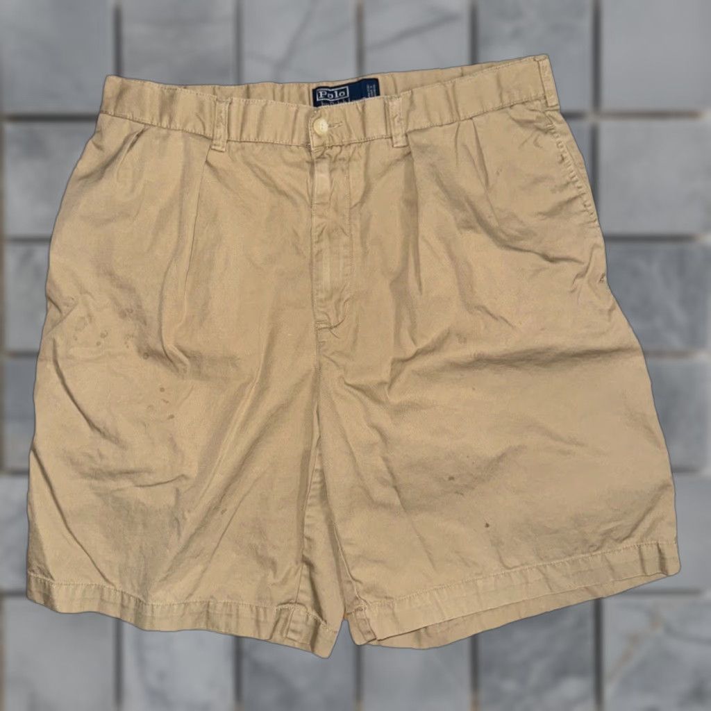 Polo Ralph Lauren VINTAGE Polo Ralph Lauren Chino Shorts Men Brown 34x11 Classic Fit to Pre-Owned Size US S / EU 44-46 / 1 - 1 Thumbnail