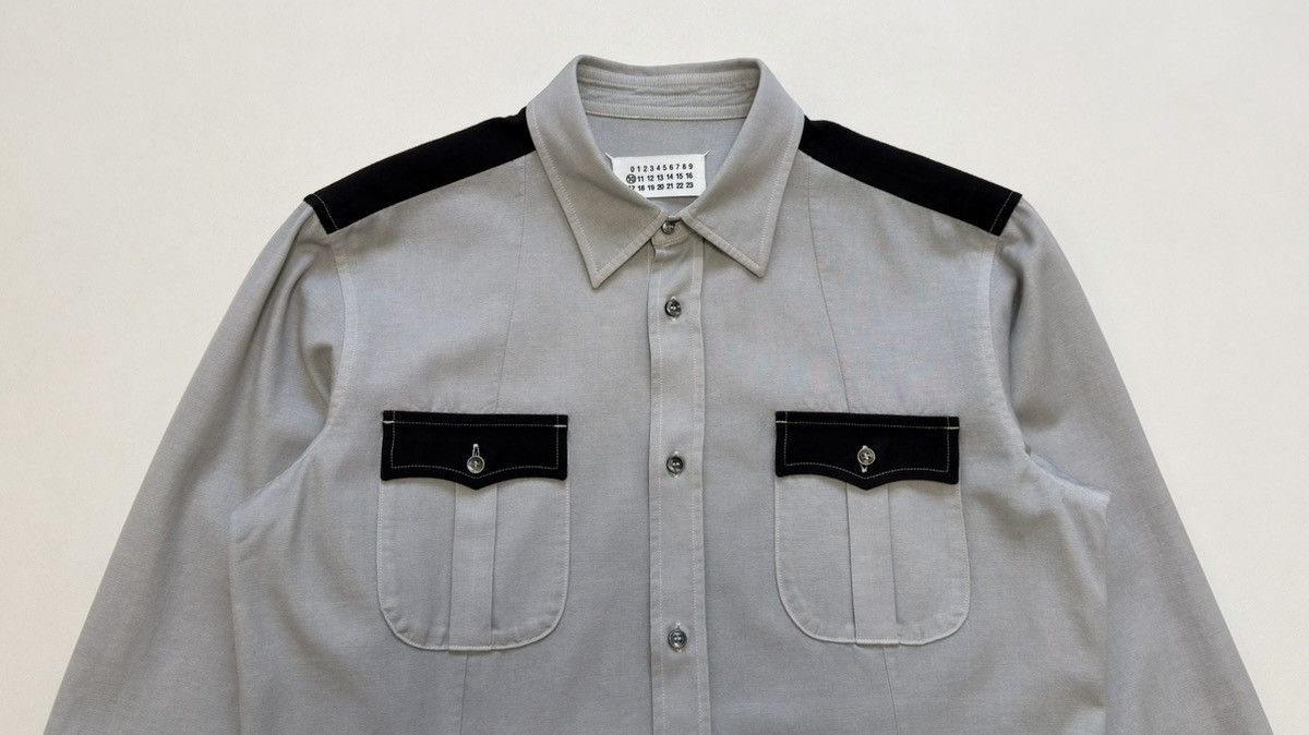 Maison Margiela A/W 11 Sample Light Grey Cotton Western Shirt Size US M / EU 48-50 / 2 - 4 Thumbnail