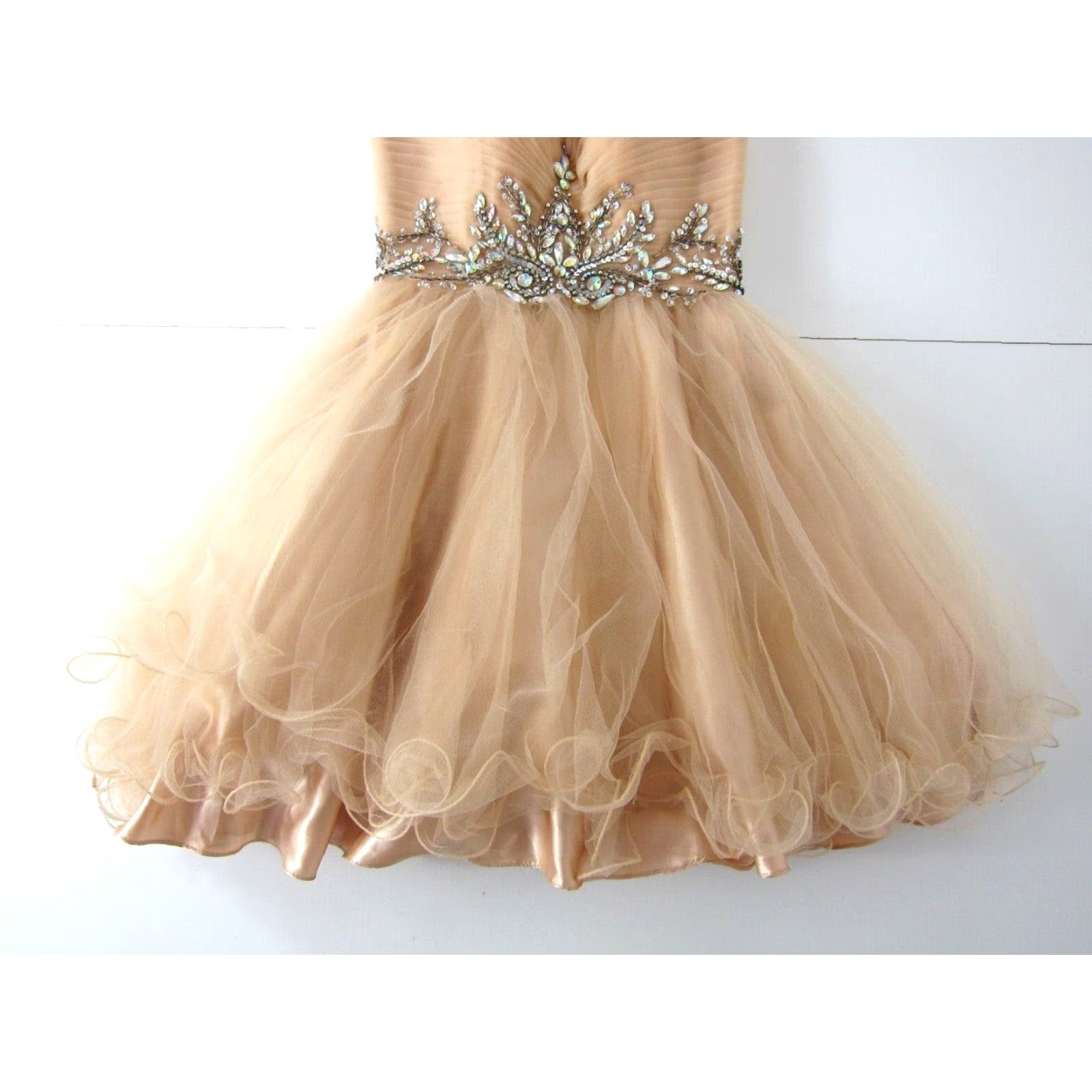 Vintage VINTAGE Juliet Pink Lace Diamond Beaded Ruched Sleeveless Prom Party Dress XS Size XS / US 0-2 / IT 36-38 - 8 Thumbnail