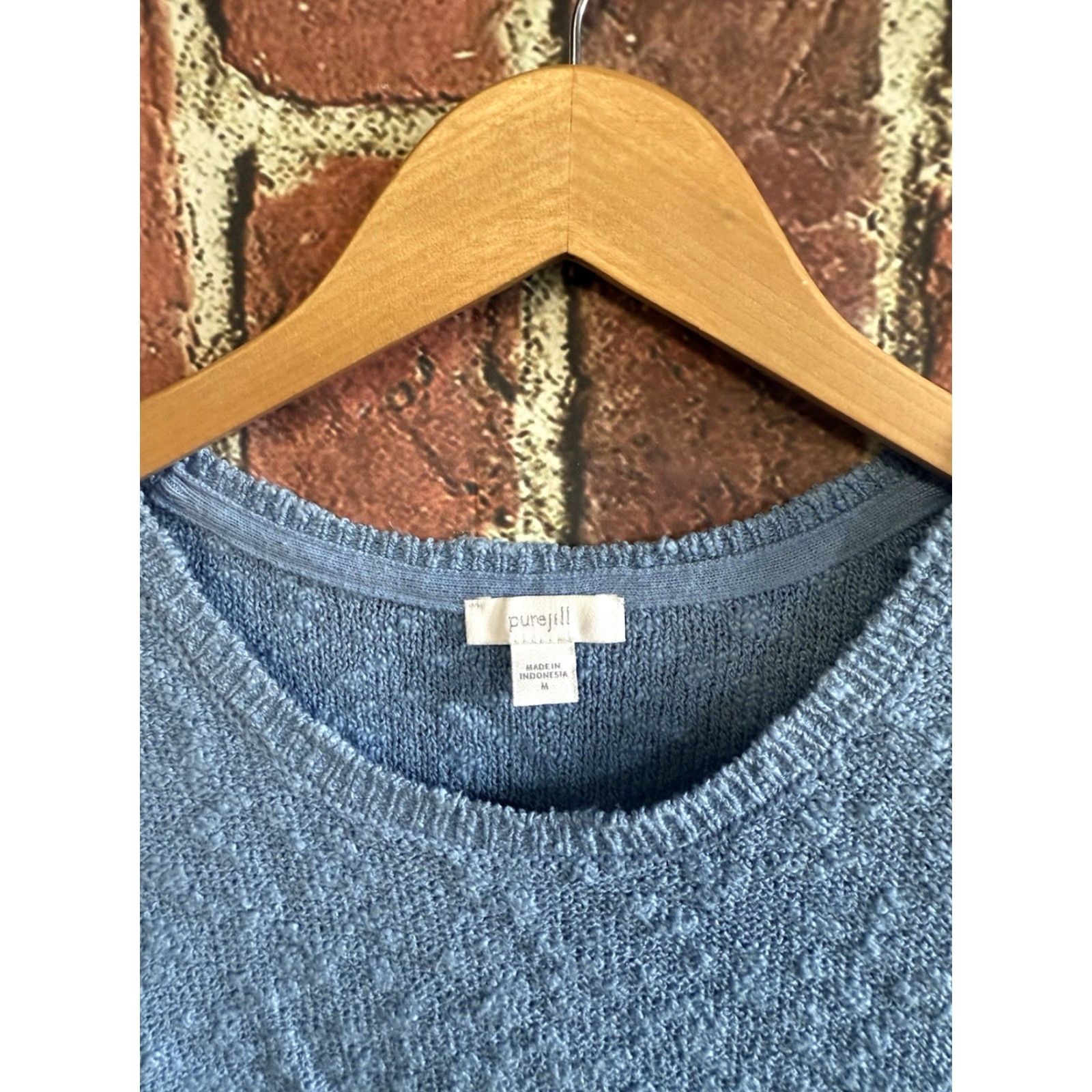 J. Jill J. Jill Womens Blue Sleeveless Knit Sweater Vest M Size Medium Knit Vest Women Sleeveless Blue Jill Brand Cute Casual Everyday Wear Size M / US 6-8 / IT 42-44 - 3 Thumbnail
