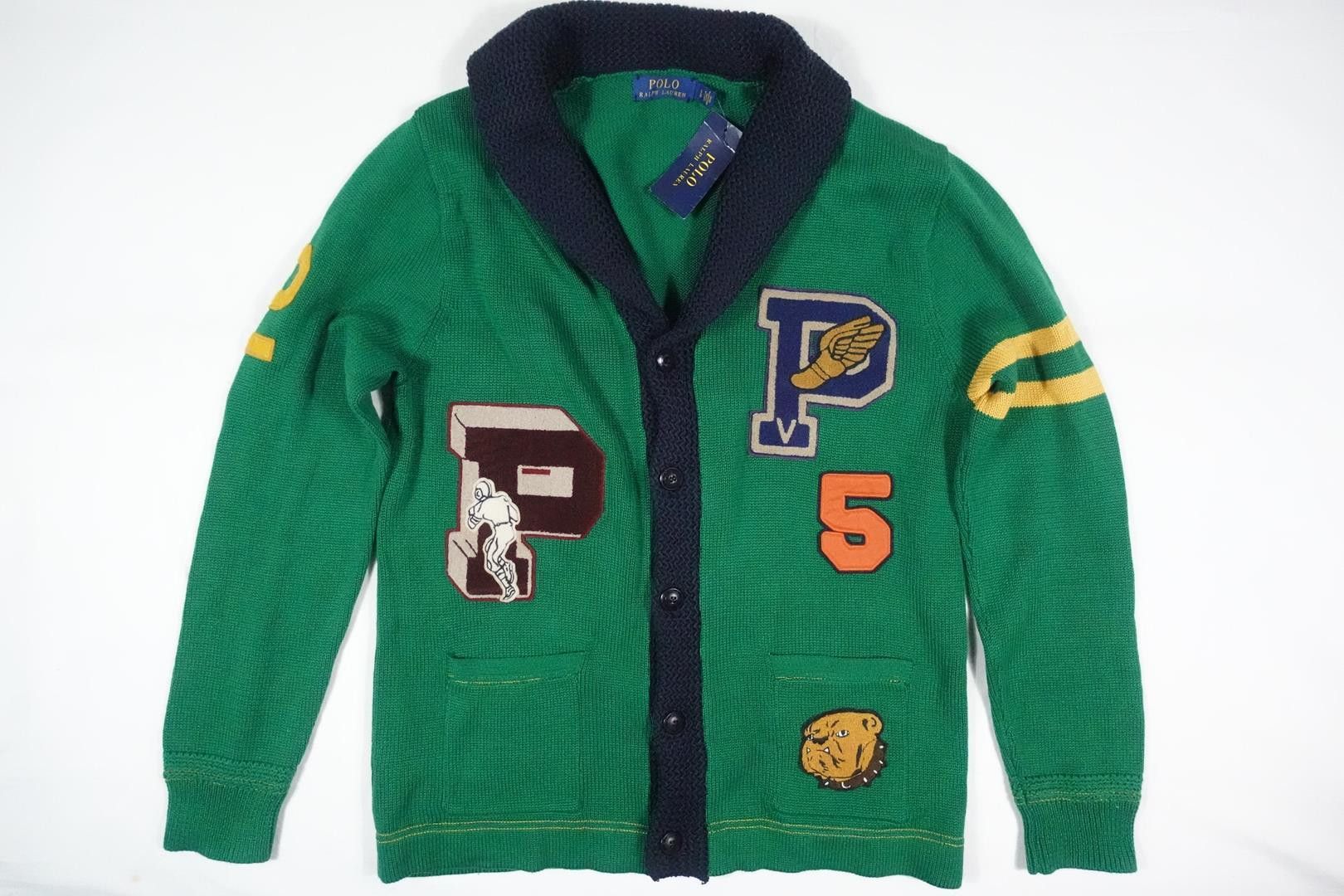 Polo Ralph Lauren Polo Ralph Lauren Cardigan Sweater Varsity Letterman NWT L Size US L / EU 52-54 / 3 - 1 Thumbnail