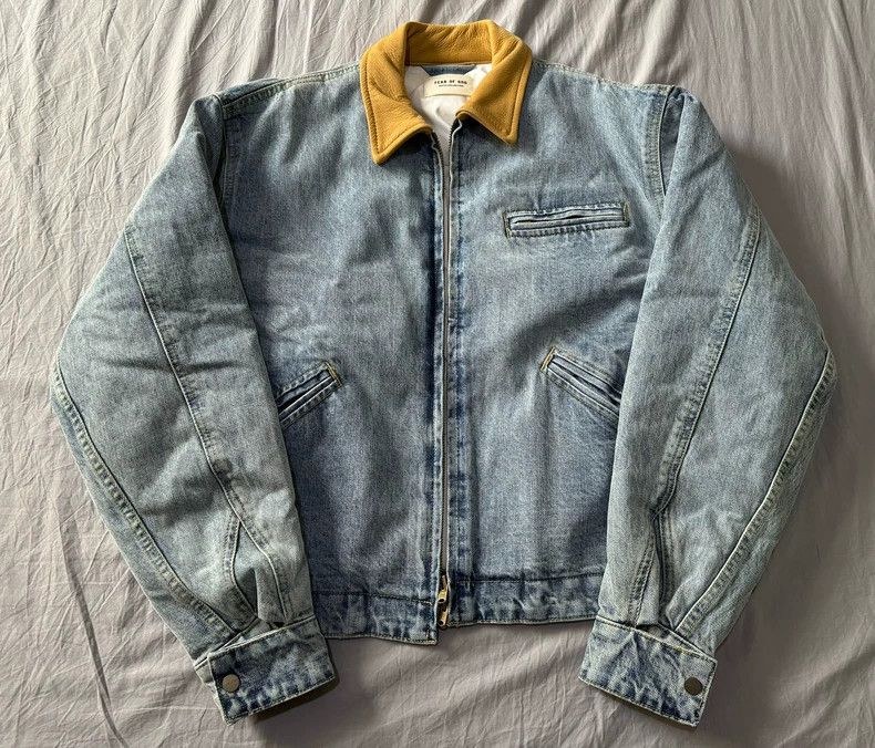 Fear of God Fear of God Suede cowhide collar washed denim jacket Size US XS / EU 42 / 0 - 1 Thumbnail