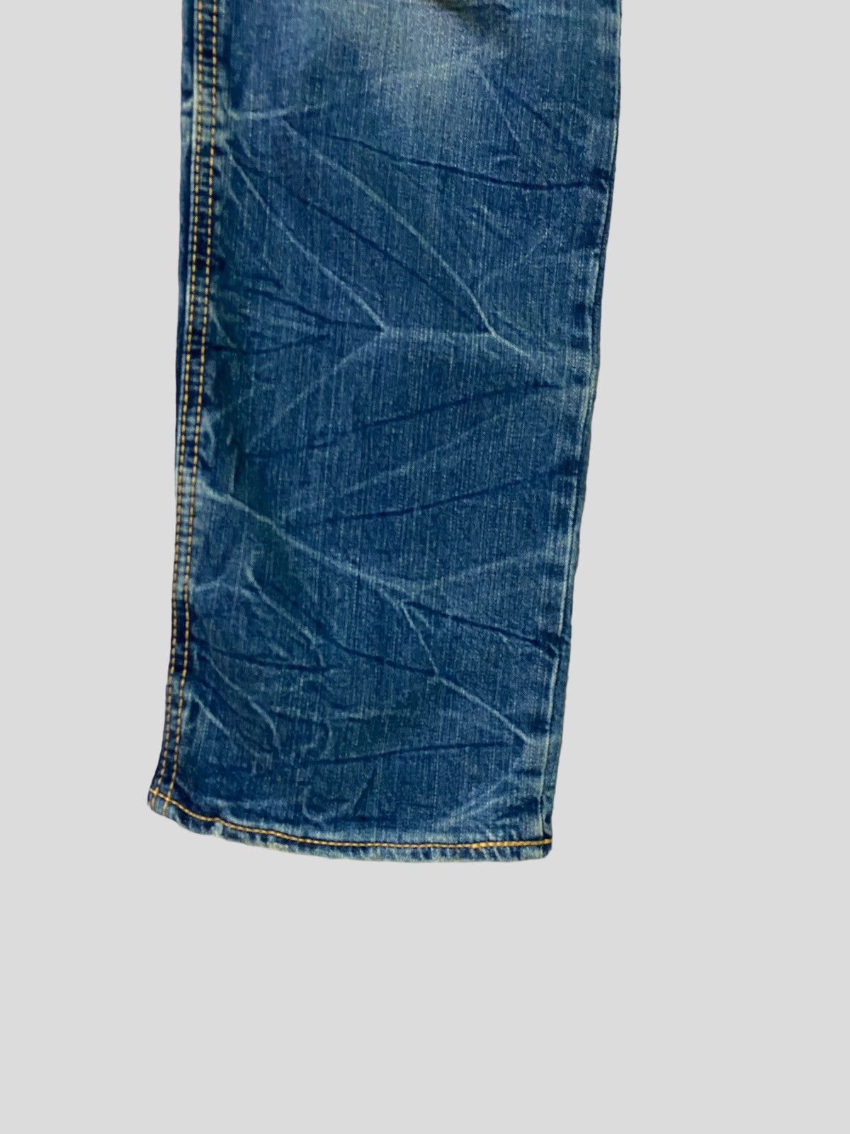 Hysteric Glamour × Japanese Brand × Vintage VINTAGE CO & LU YELLOW EMBROIDERED SPELL OUT DENIM JEANS Size US 30 / EU 46 - 9 Thumbnail