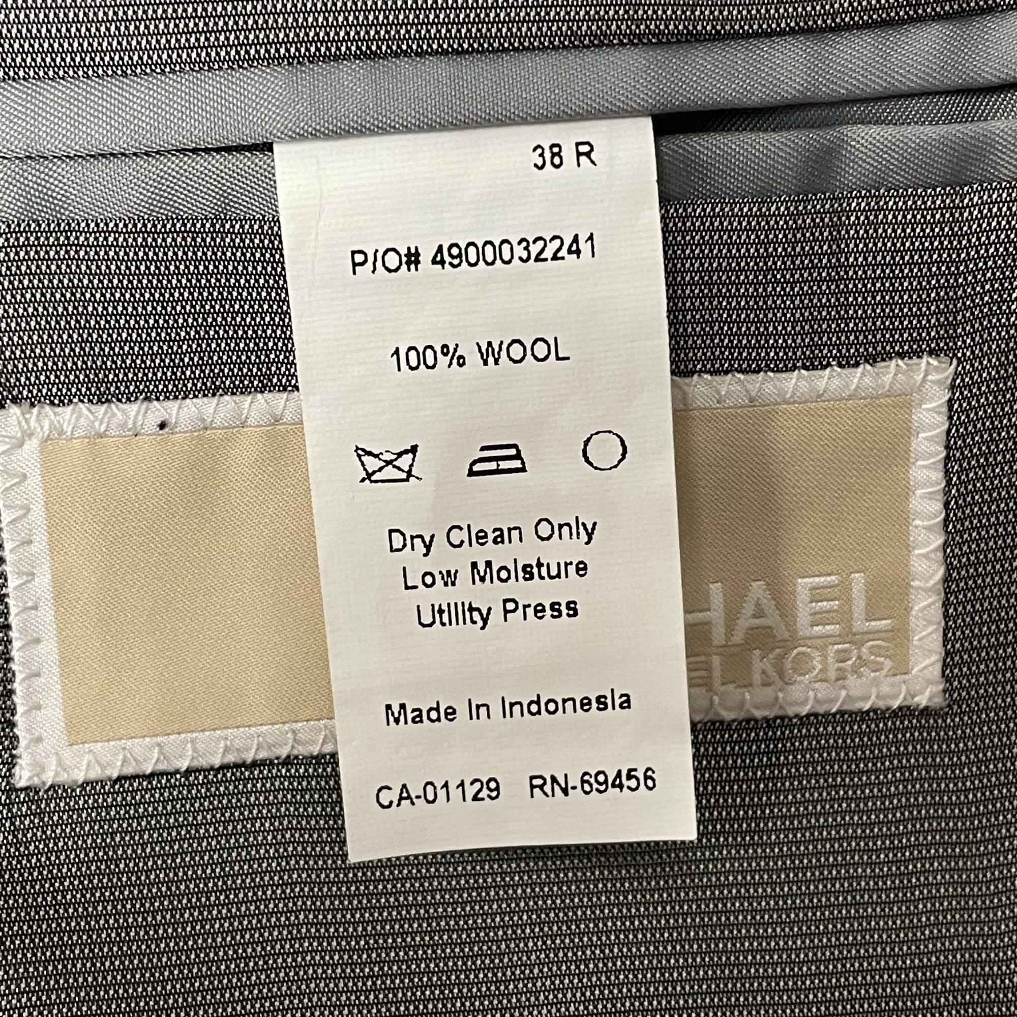 NEW Michael Kors Men's Charcoal Sport Coat Brown Overcheck J