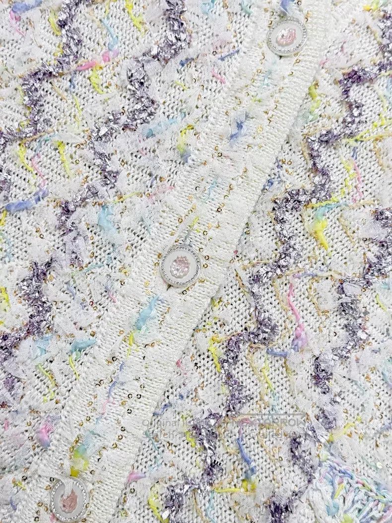 Chanel Chanel Glitter tassel sequin crystal yarn knitted cardigan Size XS / US 0-2 / IT 36-38 - 4 Thumbnail