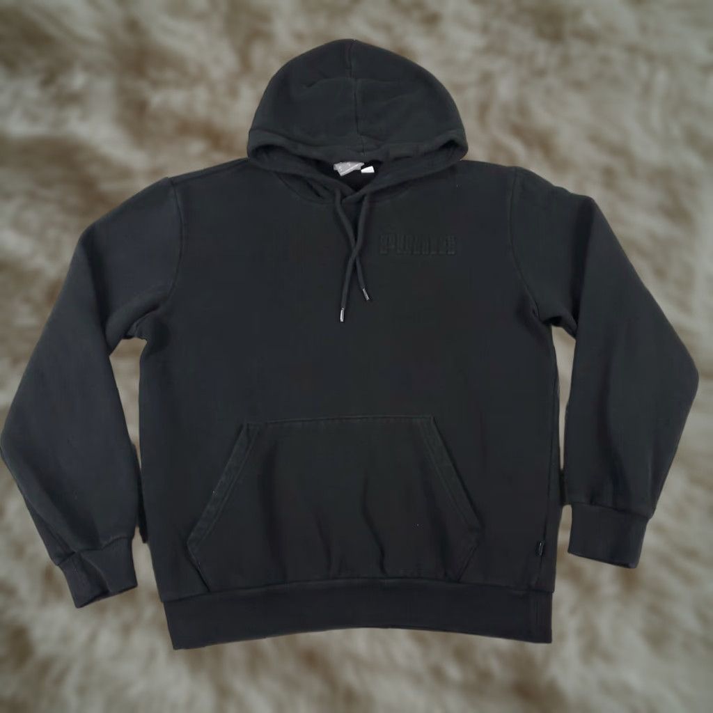 Puma PUMA Hoodie Mens Small Black Casual Pullover Mock Neck Sweatshirt Size US S / EU 44-46 / 1 - 1 Thumbnail