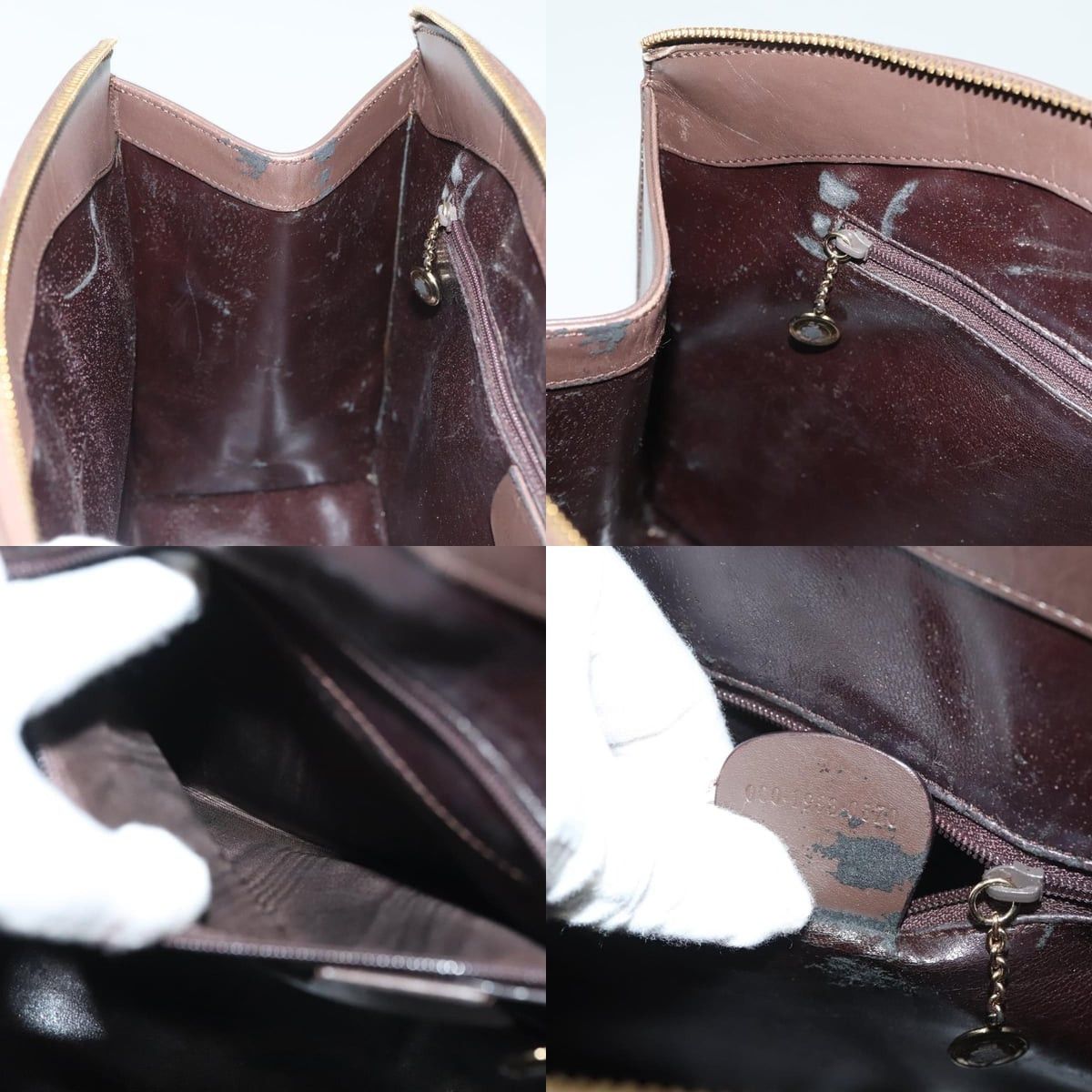 Gucci GUCCI Hand Bag Leather Brown Gold 000 1998 000 1998 Size ONE SIZE - 12 Thumbnail