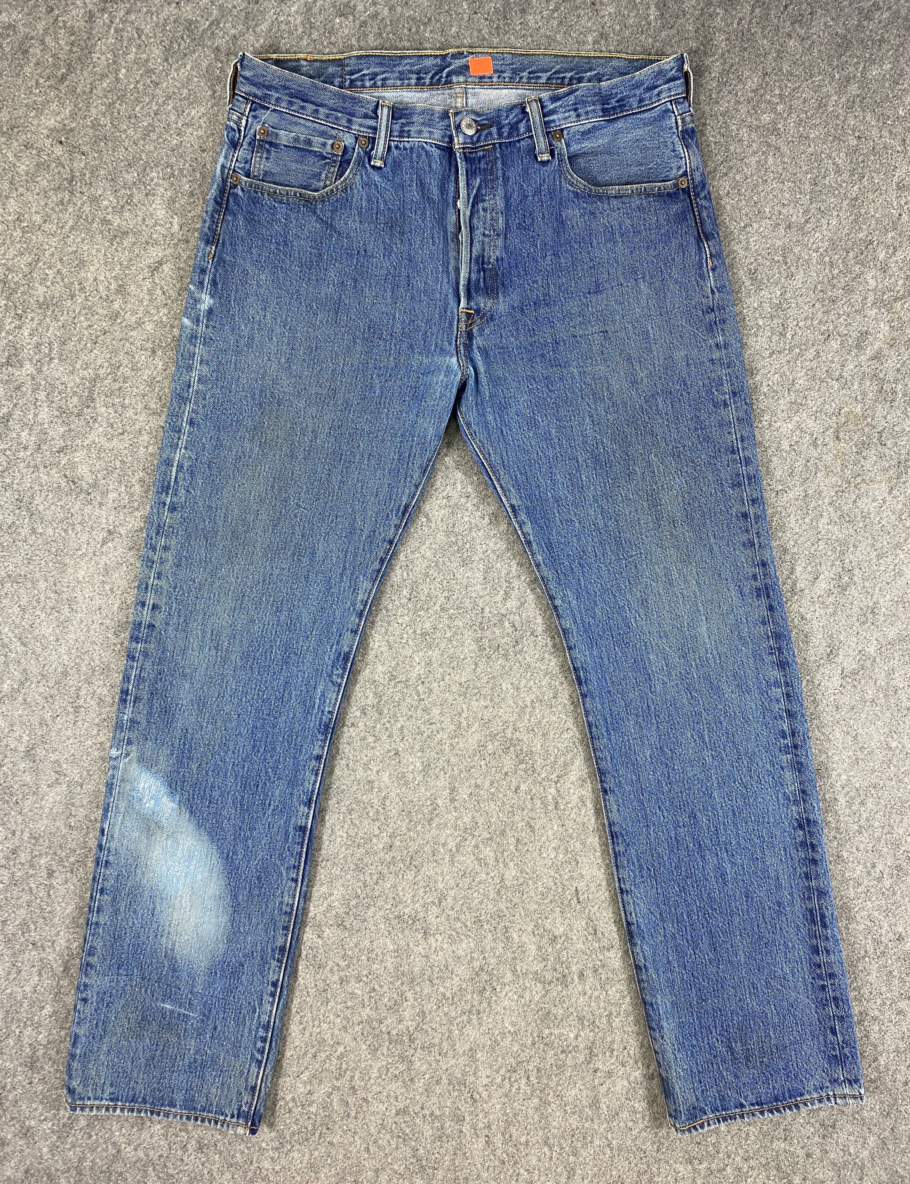 image of Distressed Denim x Levis Blue Vintage Levi's 501 Jeans 35X32 Denim -Jn2321, Men's