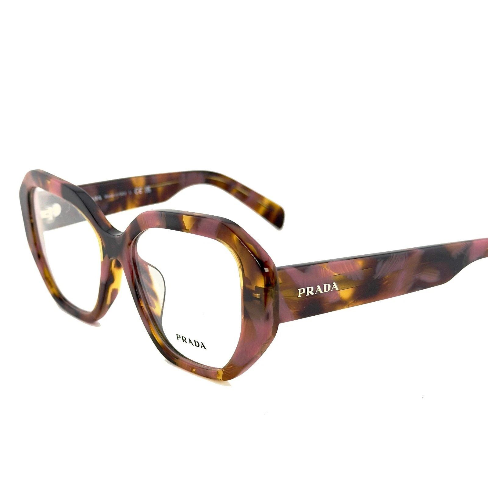 Prada PRADA SYMBOLE PRA07V Pink Havana Bold Eyeglass A07V A07 Size ONE SIZE - 8 Thumbnail