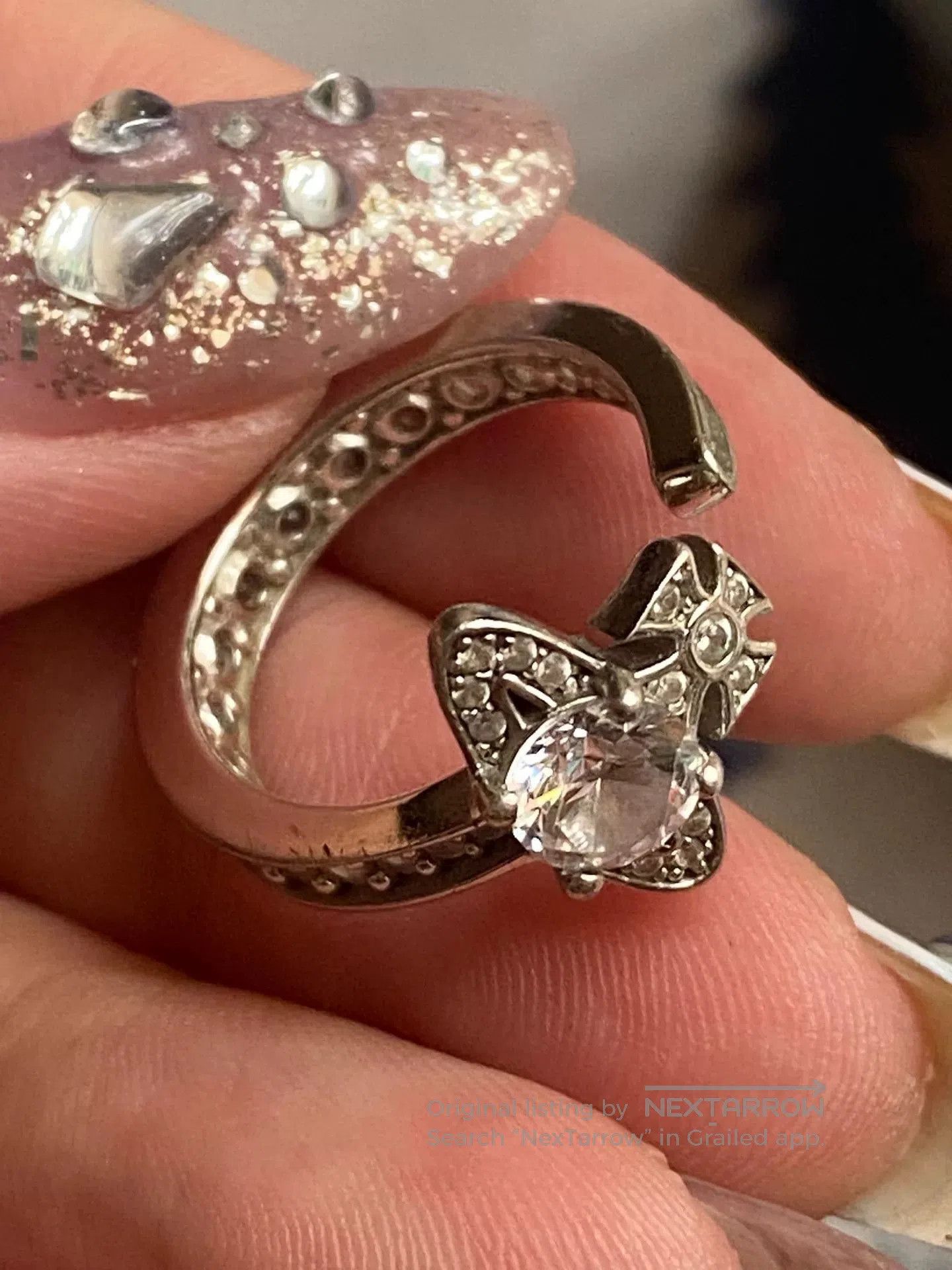 Vivienne Westwood vivienne westwood silver star ring with diamonds. Size ONE SIZE - 6 Thumbnail