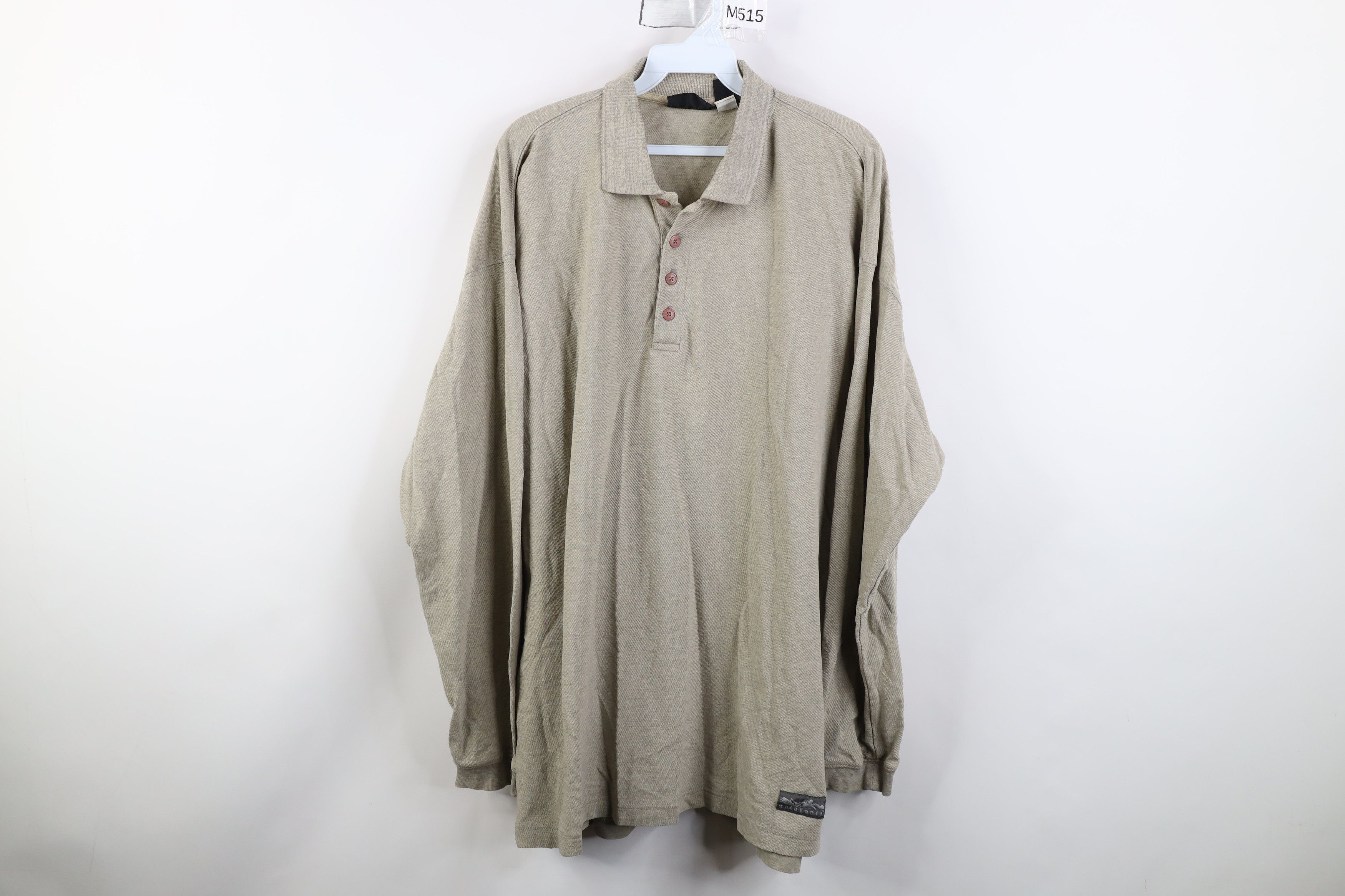 Patagonia Vintage 90s Patagonia Long Sleeve Rugby Polo Shirt Beige Size US XL / EU 56 / 4 - 1 Thumbnail