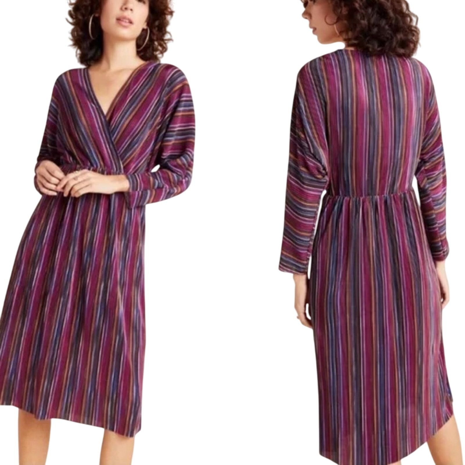 Anthropologie NEW Anthropologie CAARA Gillian Pleated Midi Retro Dress S Size S / US 4 / IT 40 - 1 Thumbnail
