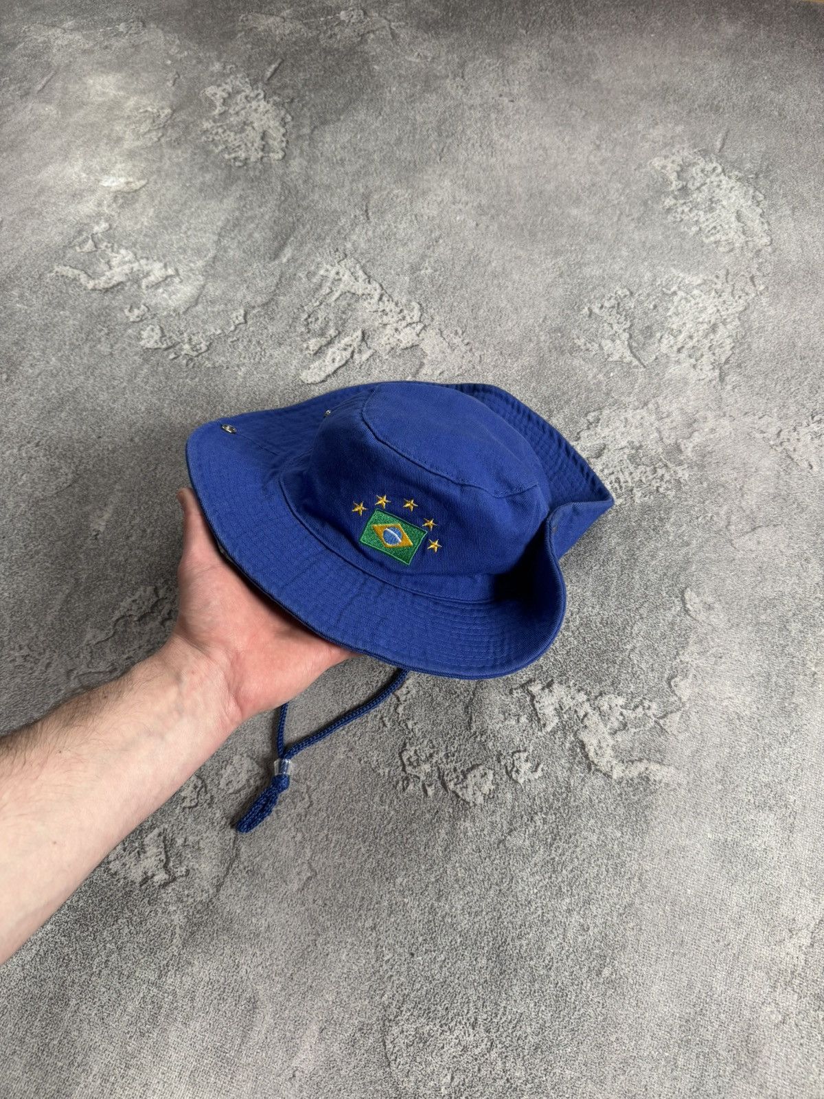 Hat Club Brazil 🇧🇷 vintage retro 90s panama hat 🧢 cap Size ONE SIZE - 4 Thumbnail